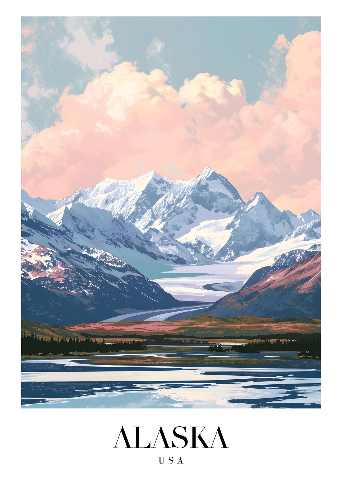 Majestic Alaska Glacier Landscape Wall Art