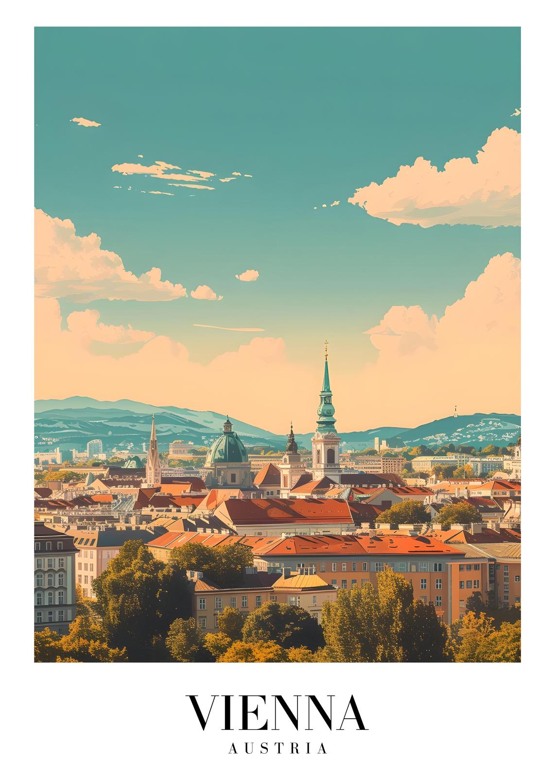 Serene Vienna Cityscape Wall Art