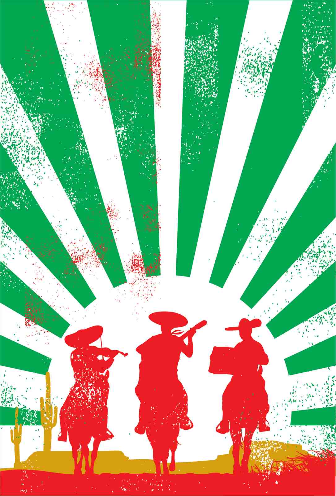 Mexican Mariachi Sunset Wall Art