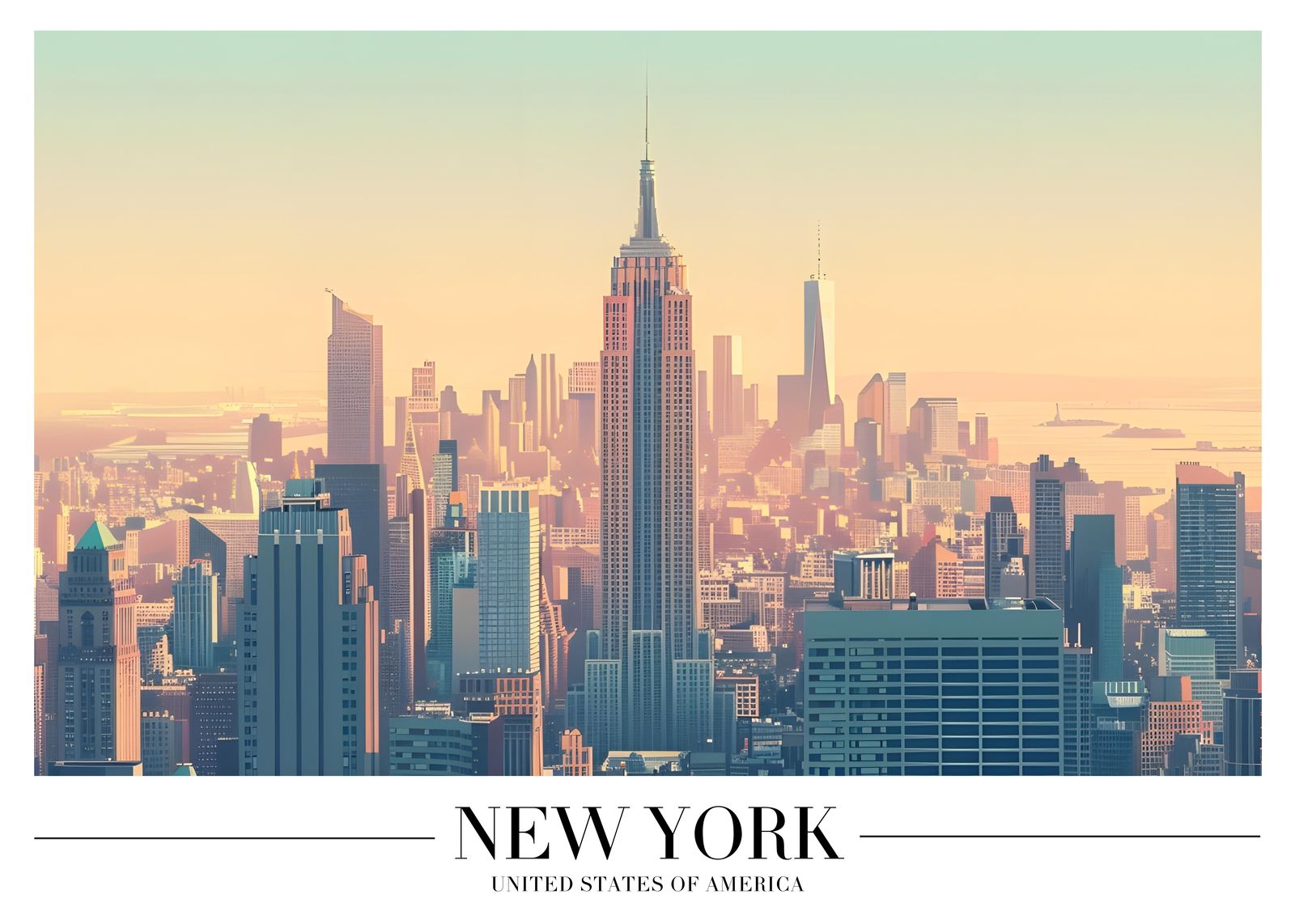 Empire State NYC Skyline Wall Art