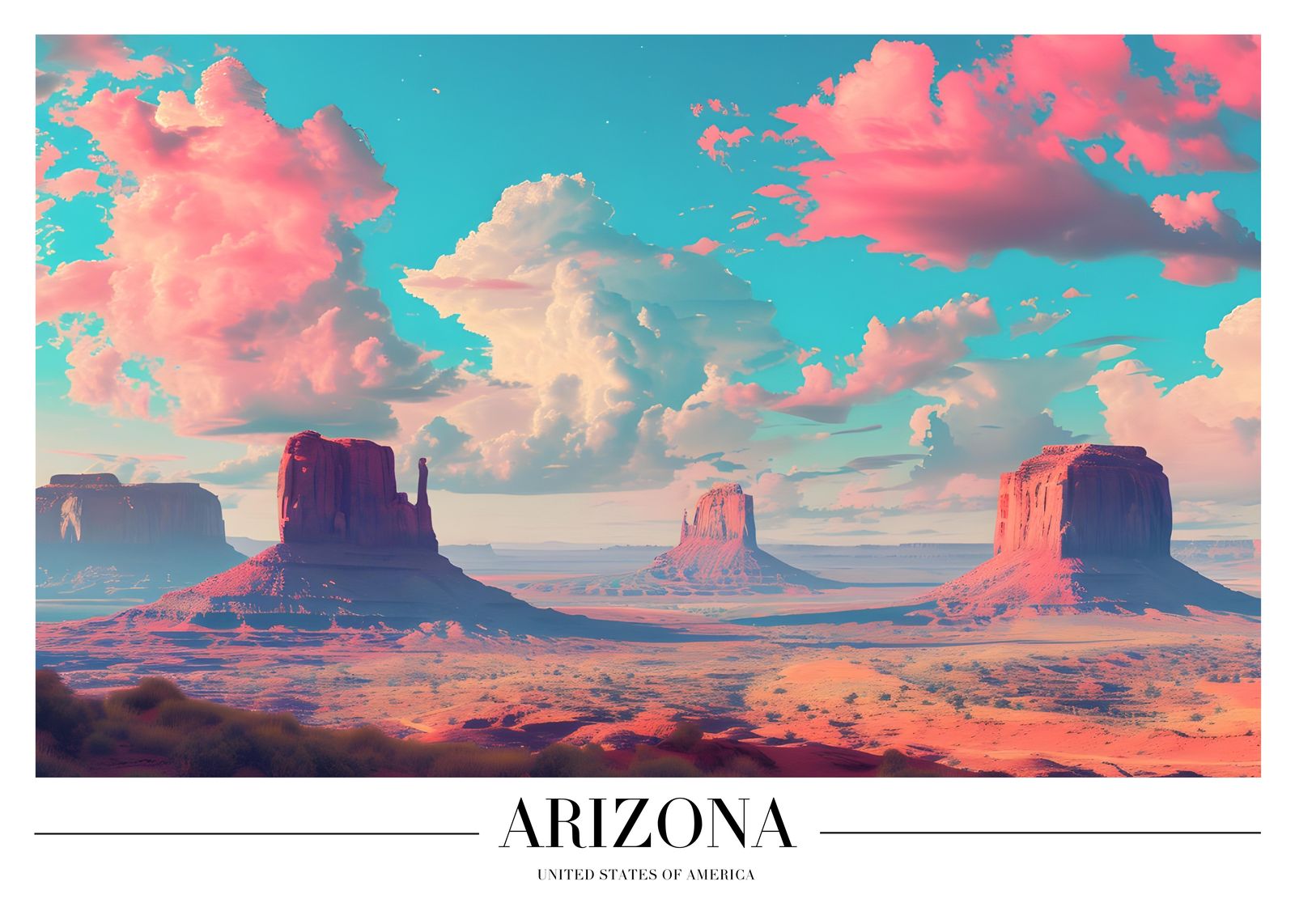 Monument Valley Sunset Wall Art