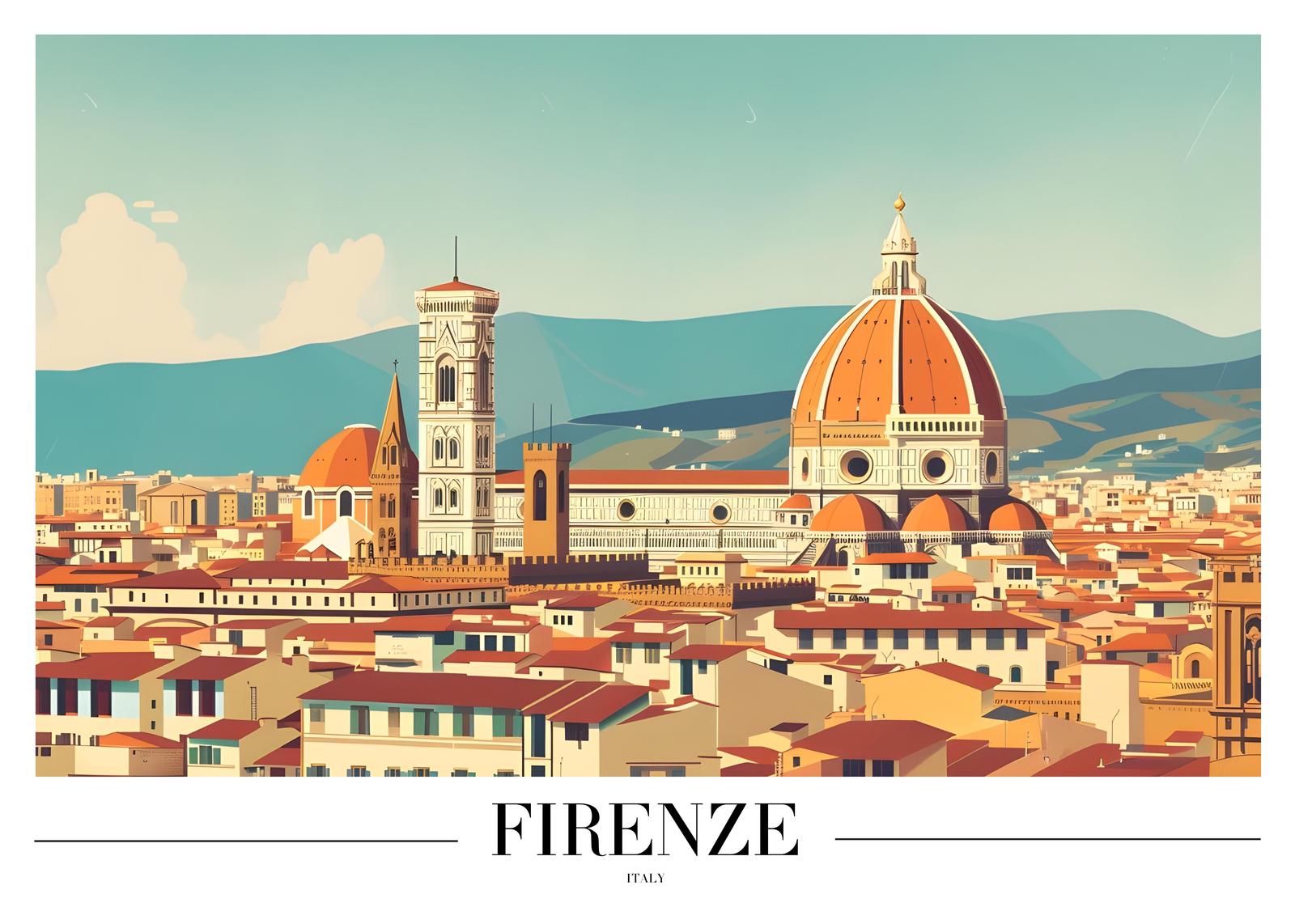 Florence Cathedral Skyline Wall Art