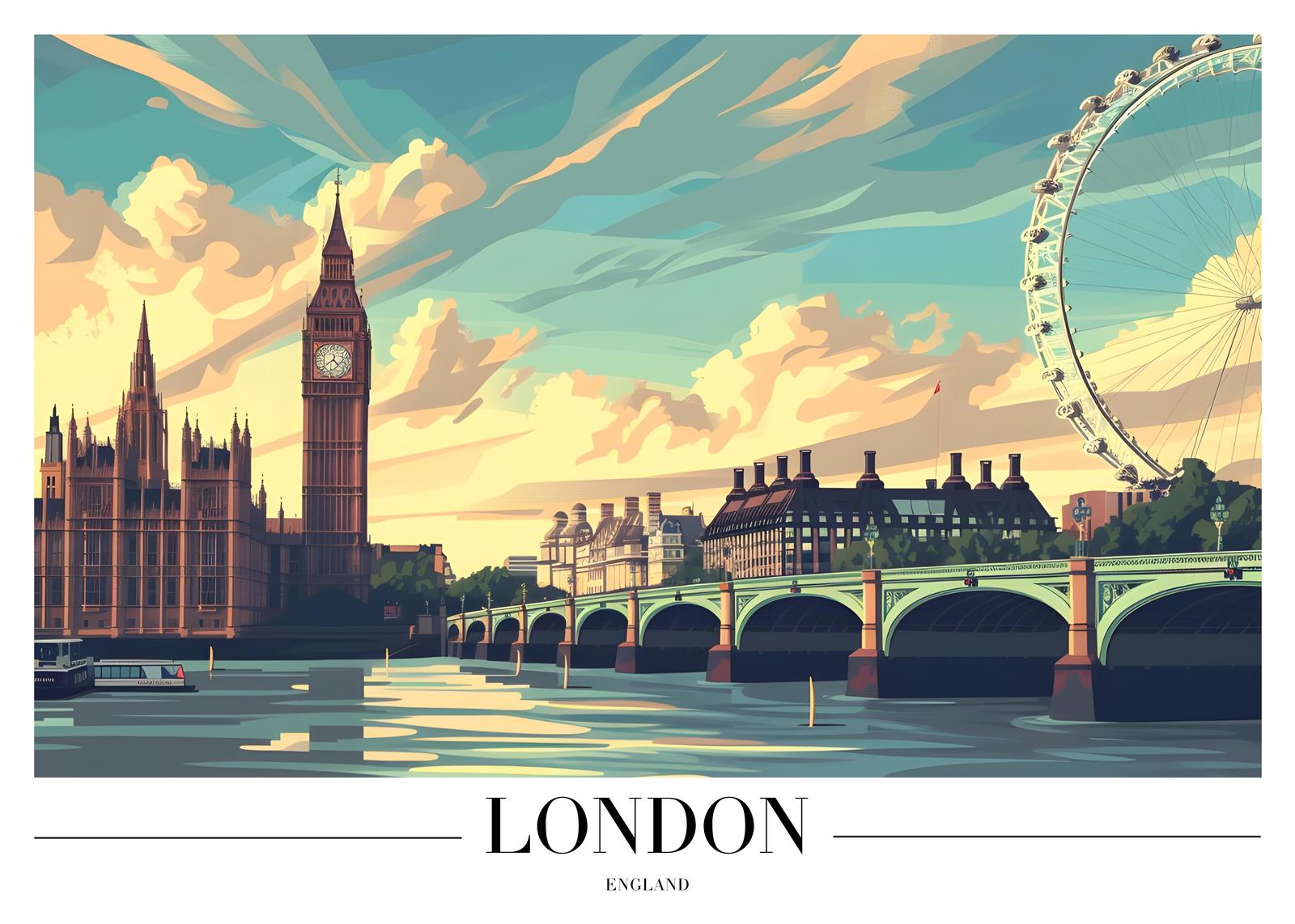 London Skyline Wall Art