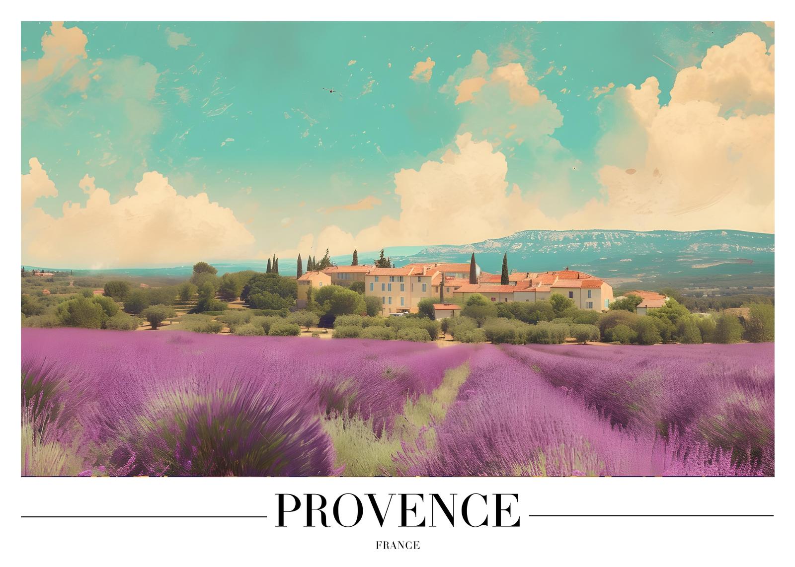 Lavender Fields Provence France Wall Art