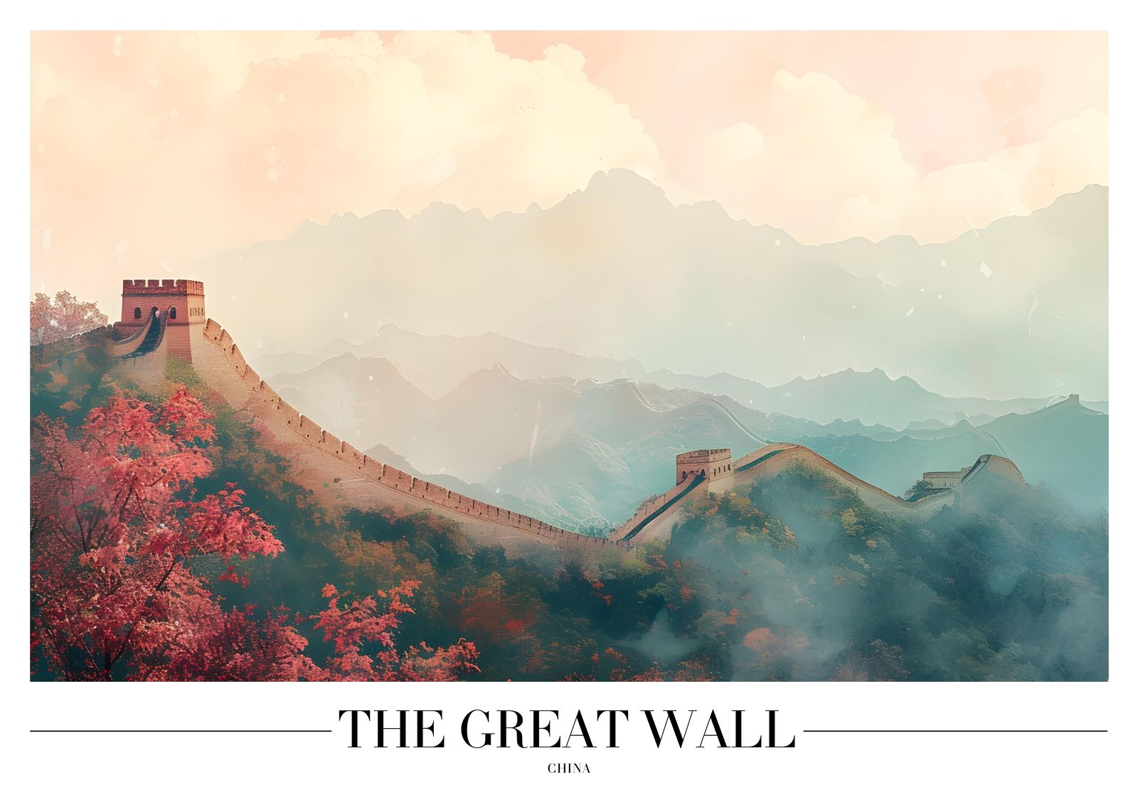 Majestic Great Wall of China Scenic Wall Art