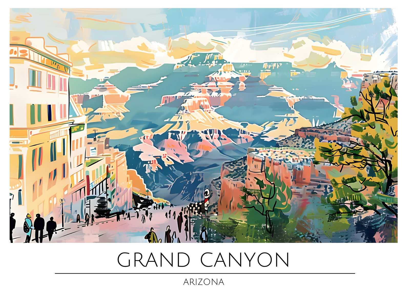 Vibrant Grand Canyon Arizona Wall Art