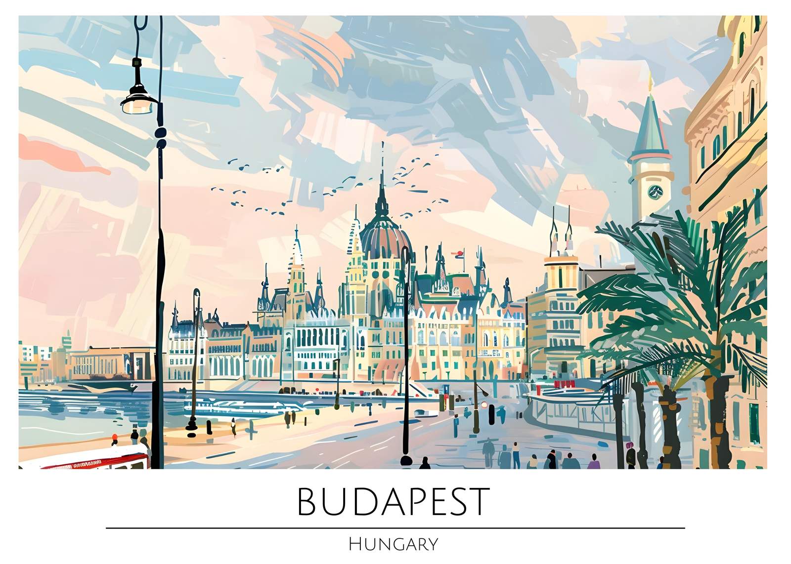 Budapest Parliament Building Landscape Wall Art