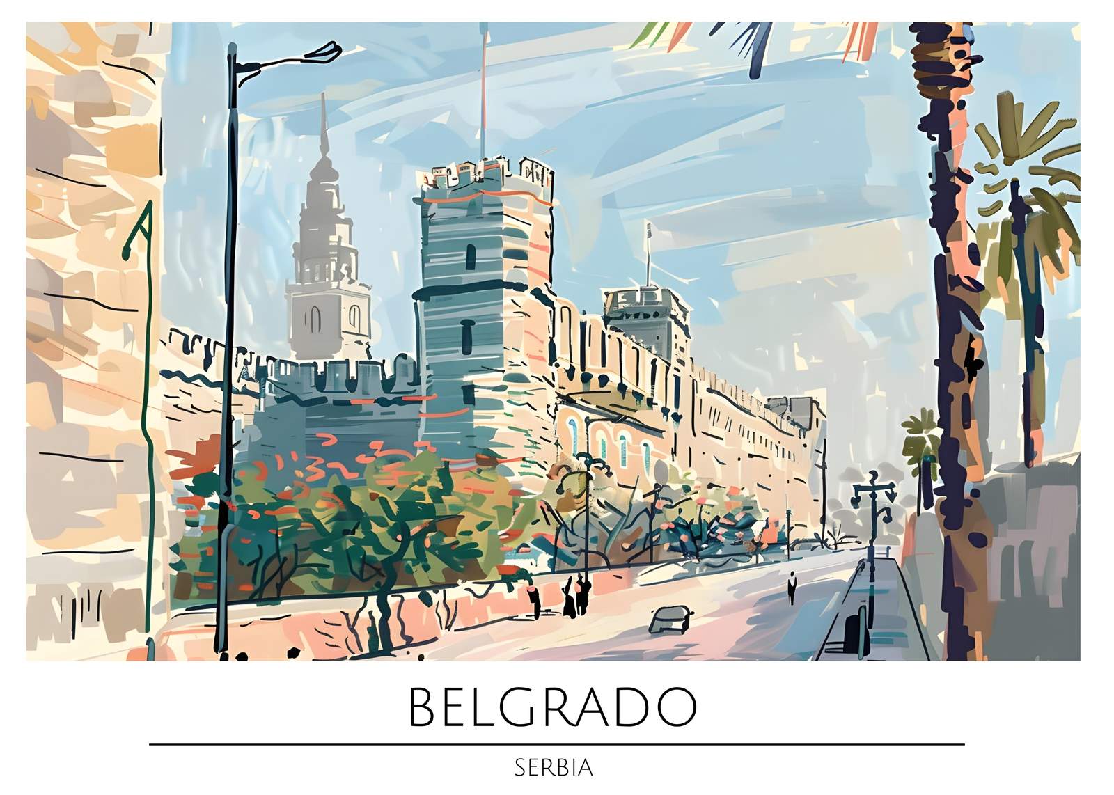 Belgrade Castle Serbian Cityscape Wall Art