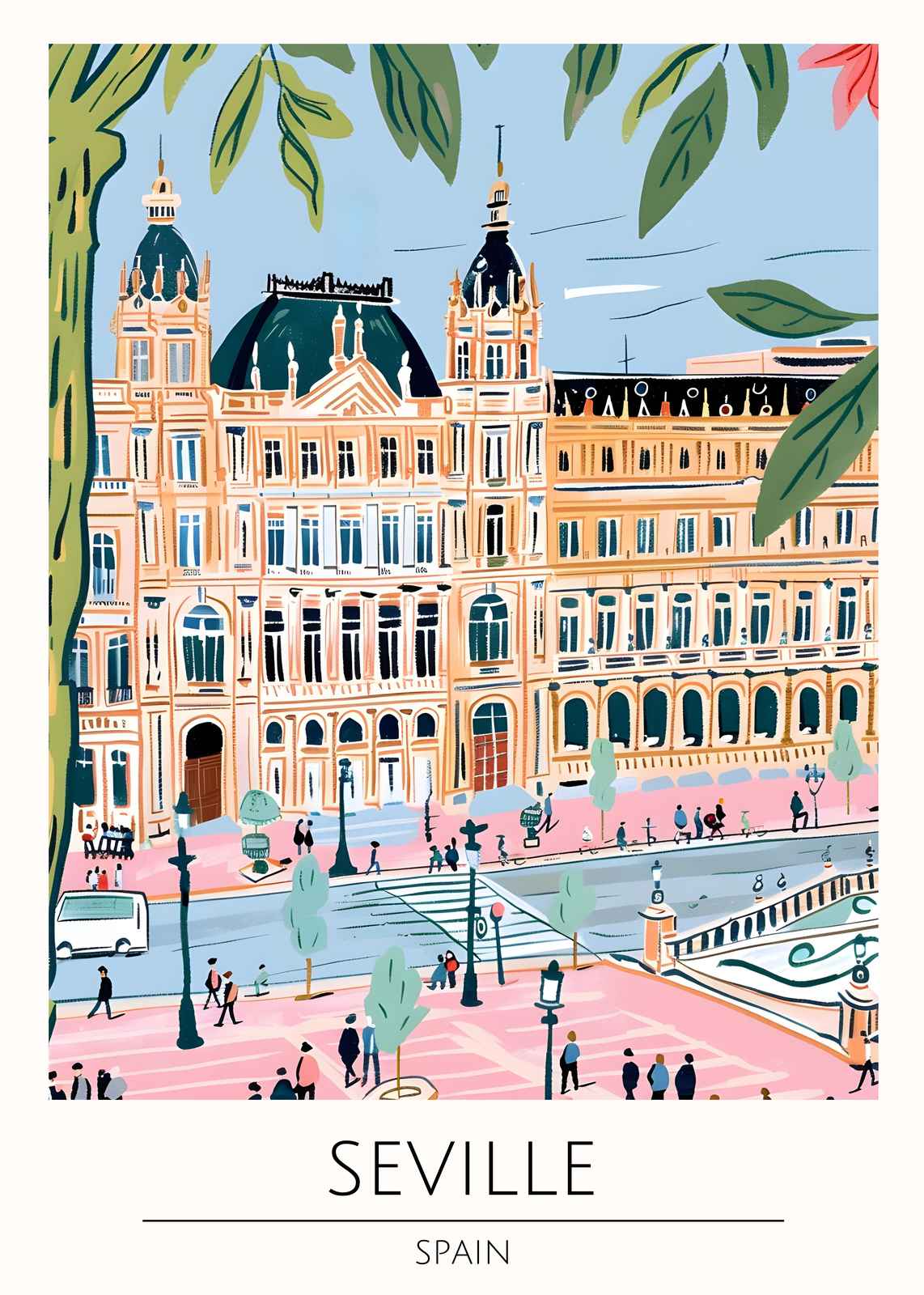 Vibrant Seville Spain Landmark Wall Art