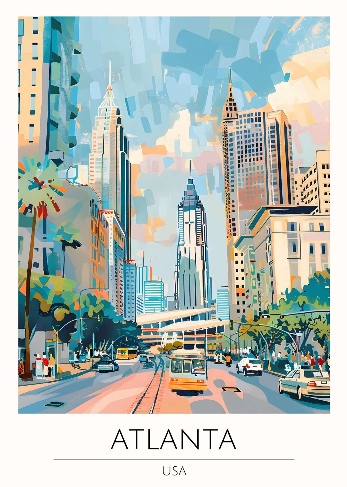 Vibrant Atlanta Cityscape Wall Art