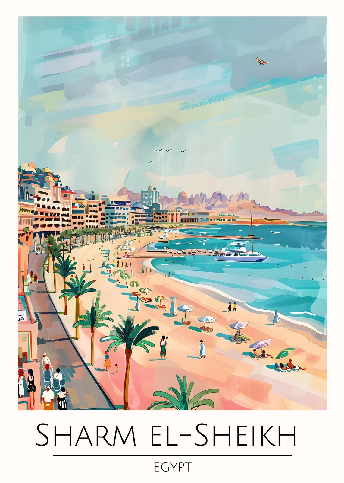 Sharm El-Sheikh Egypt Beach Scene Wall Art