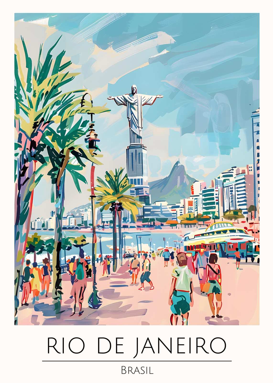 Vibrant Rio de Janeiro Christ the Redeemer Wall Art