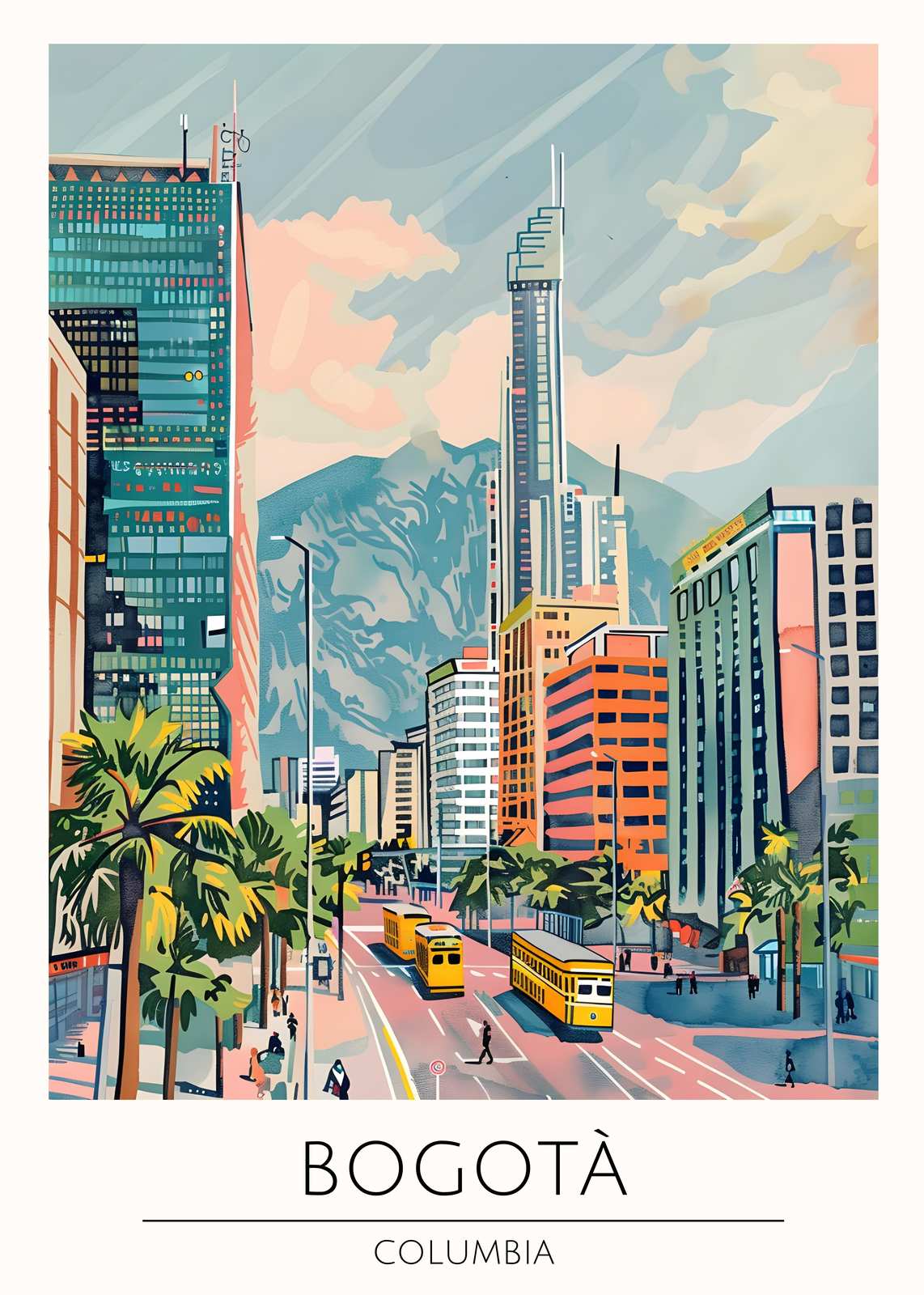 Vibrant Bogotà Cityscape Wall Art
