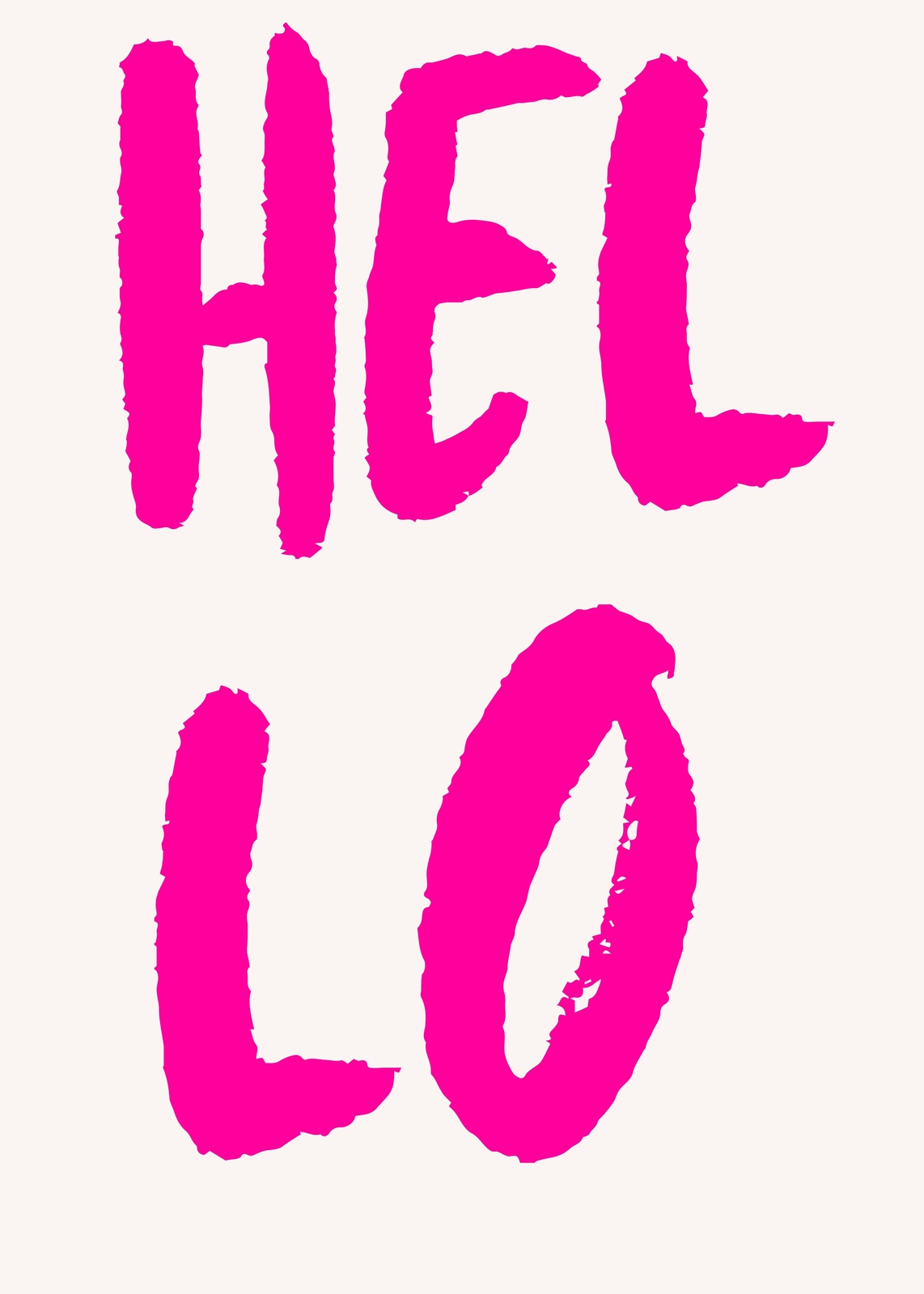 Vibrant Hello Wall Art Wall Art