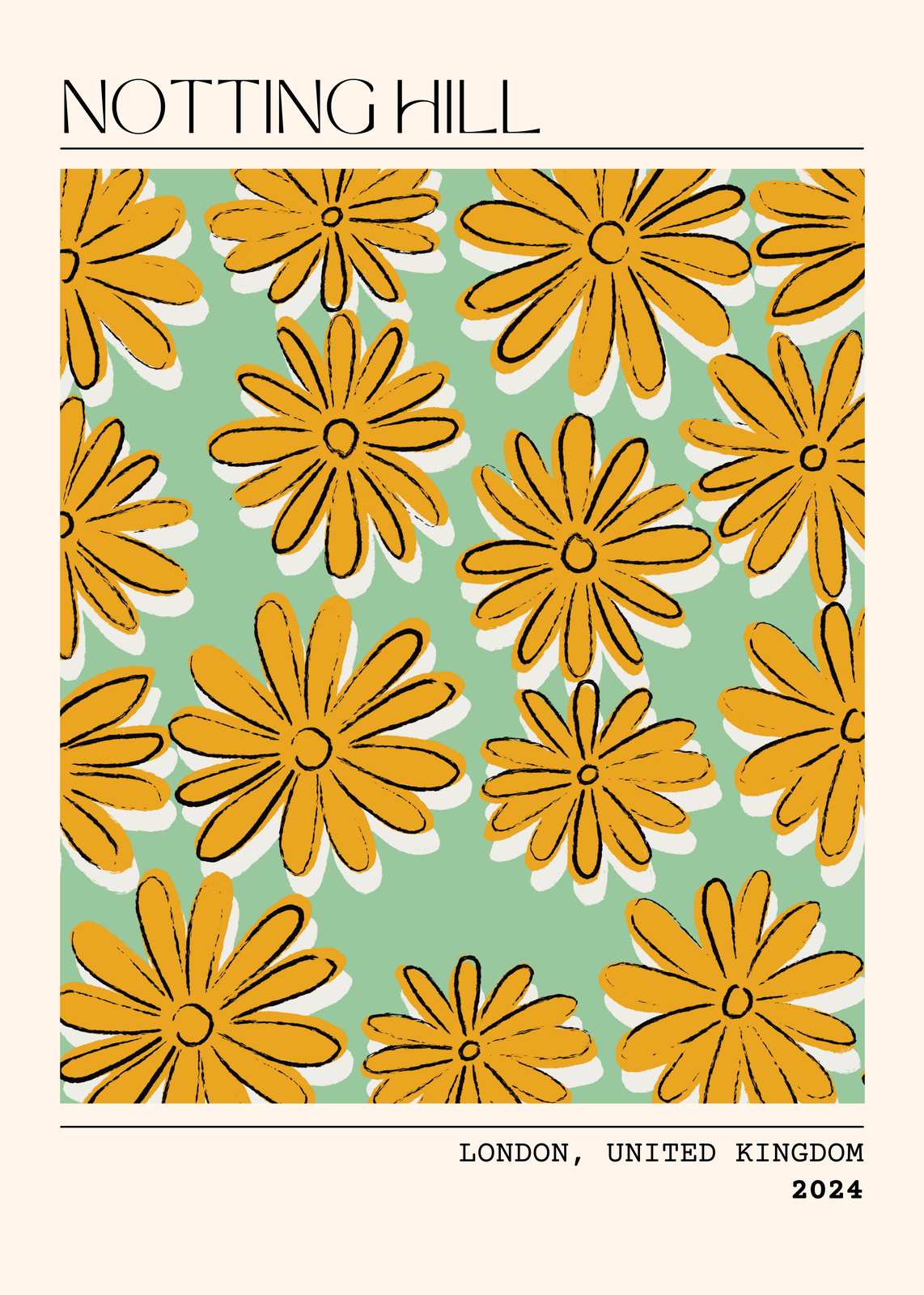 Notting Hill Daisy Burst Wall Art