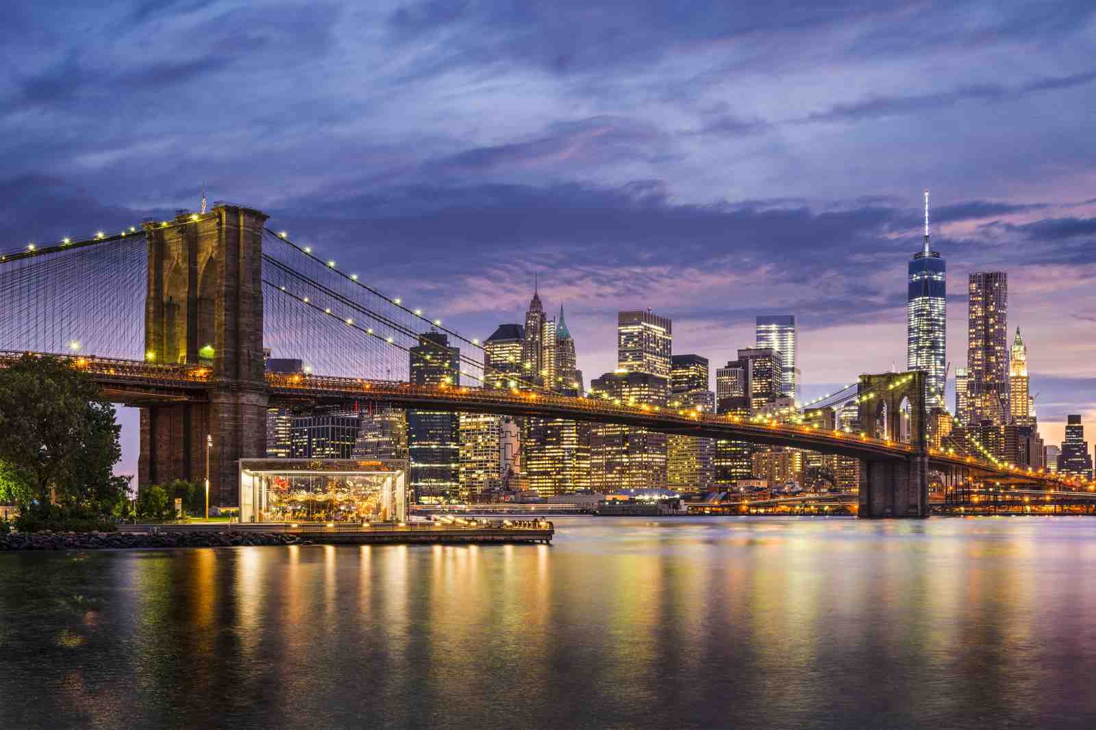 New York Skyline Brooklyn Bridge Wall Art