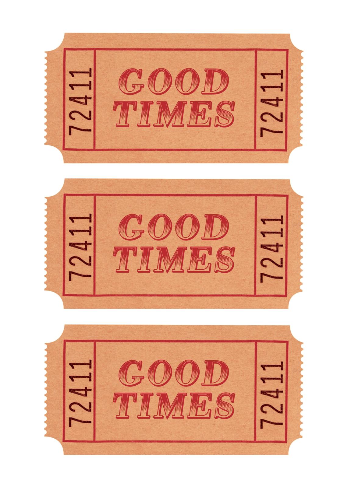 Retro "Good Times" Ticket Wall Art