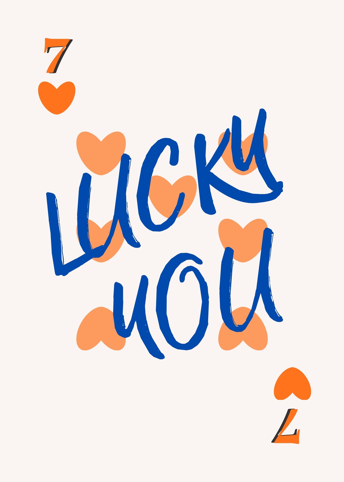 Lucky You Heart Quote Wall Art