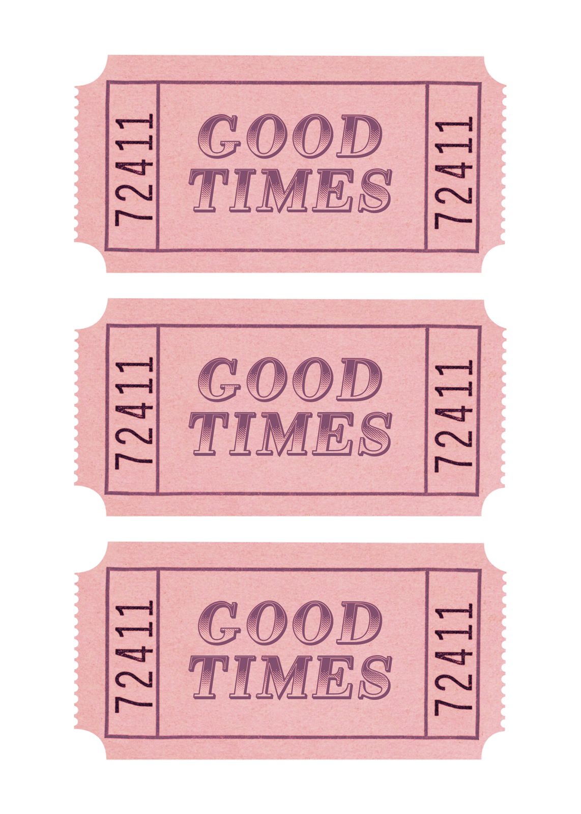 Retro Good Times Ticket Wall Art