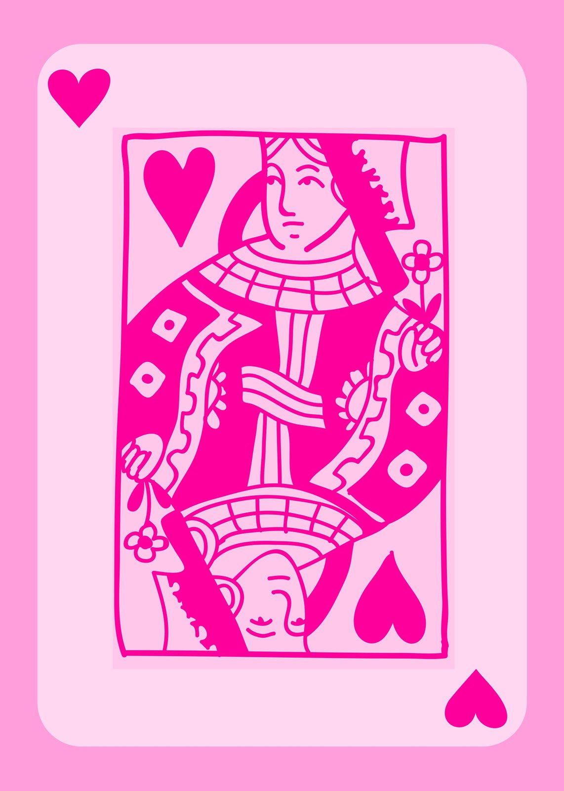 Queen of Hearts Pop Art Wall Art