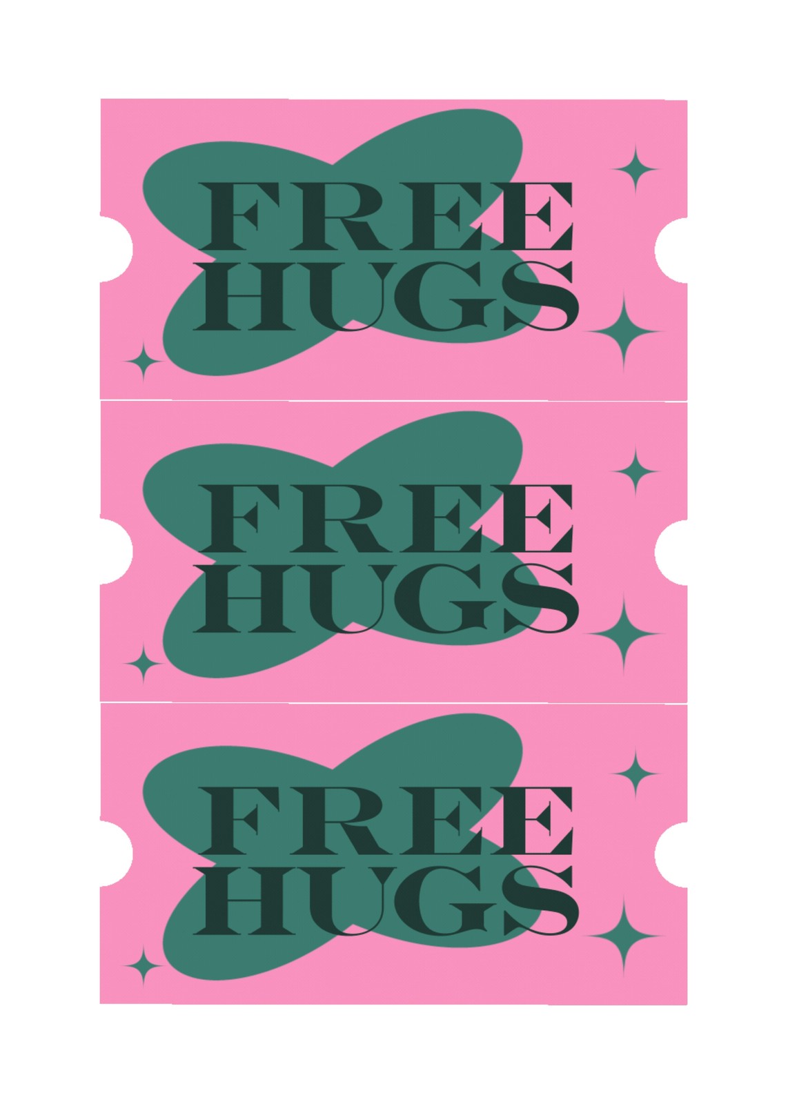 Free Hugs Retro Vibes Wall Art