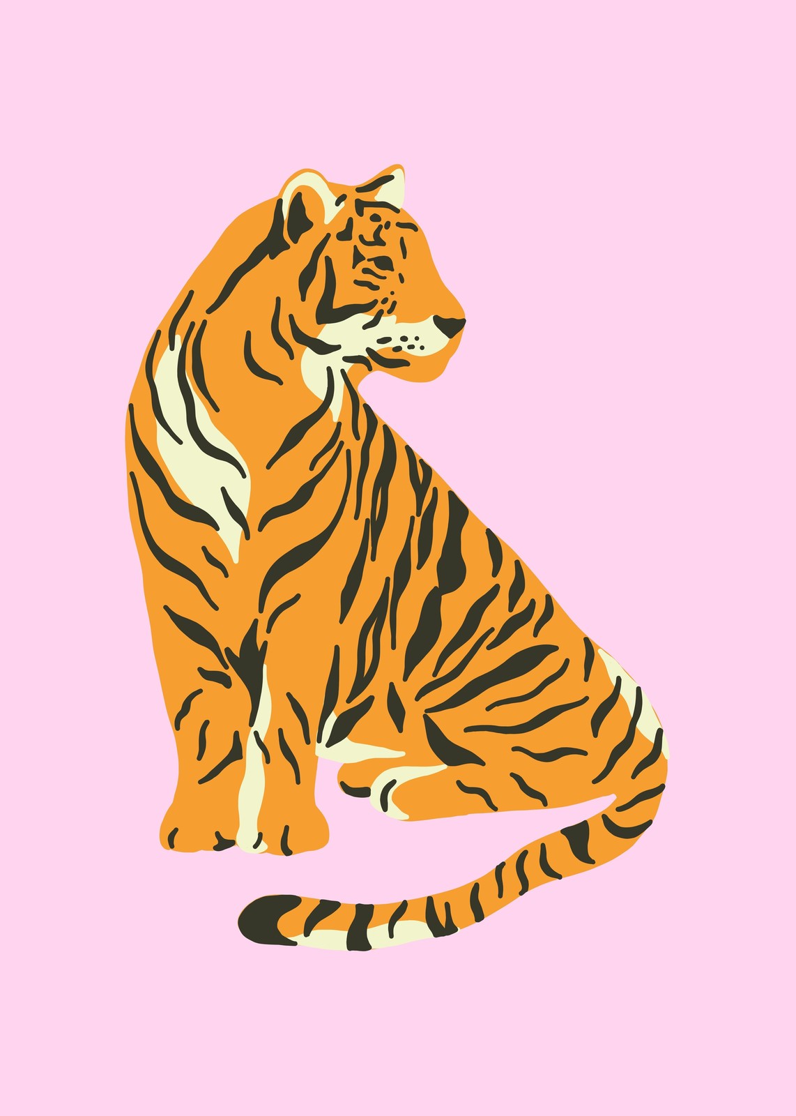 Vibrant Tiger Paw-sitivity Wall Art