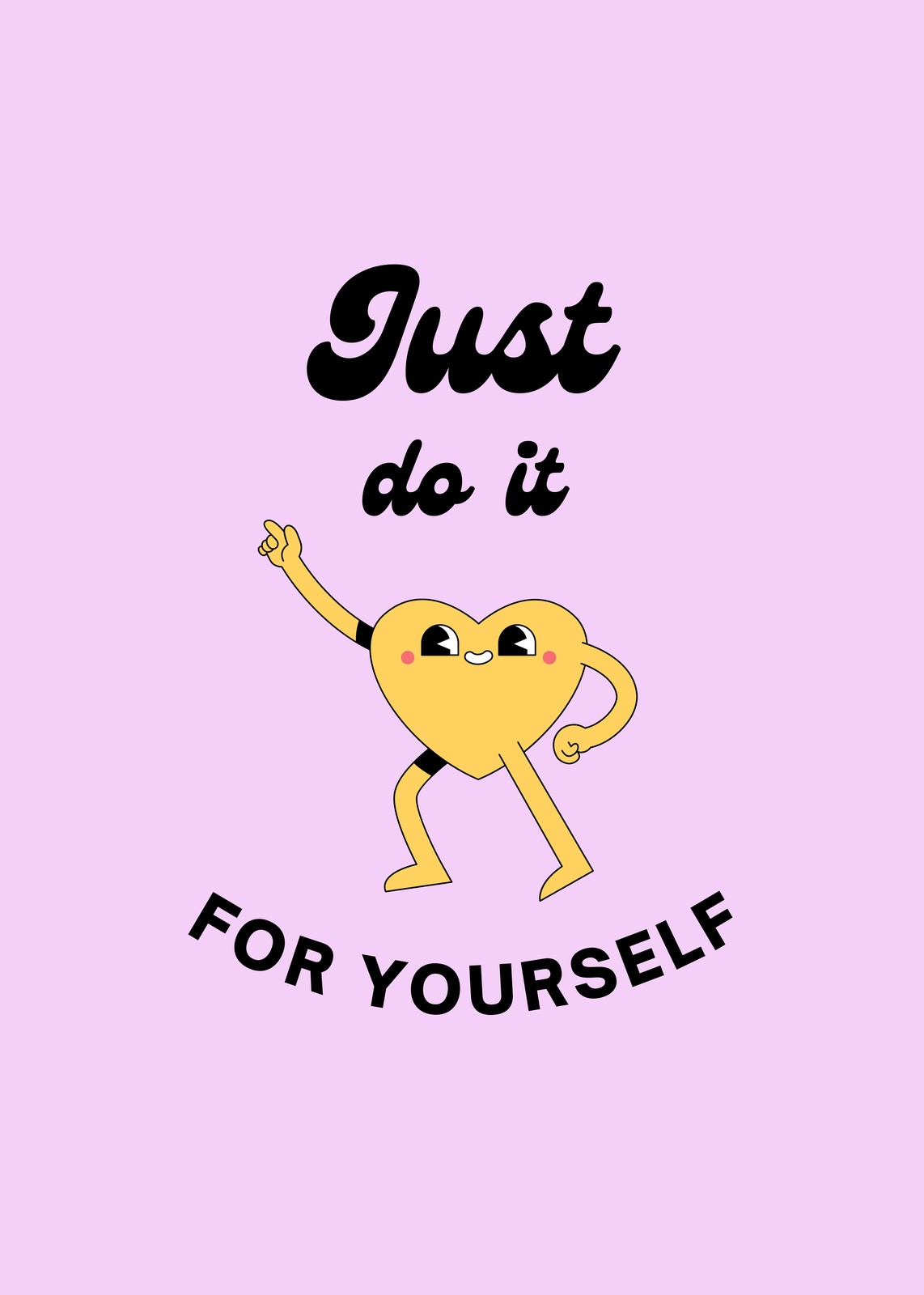 Motivational Heart "Just Do It" Wall Art