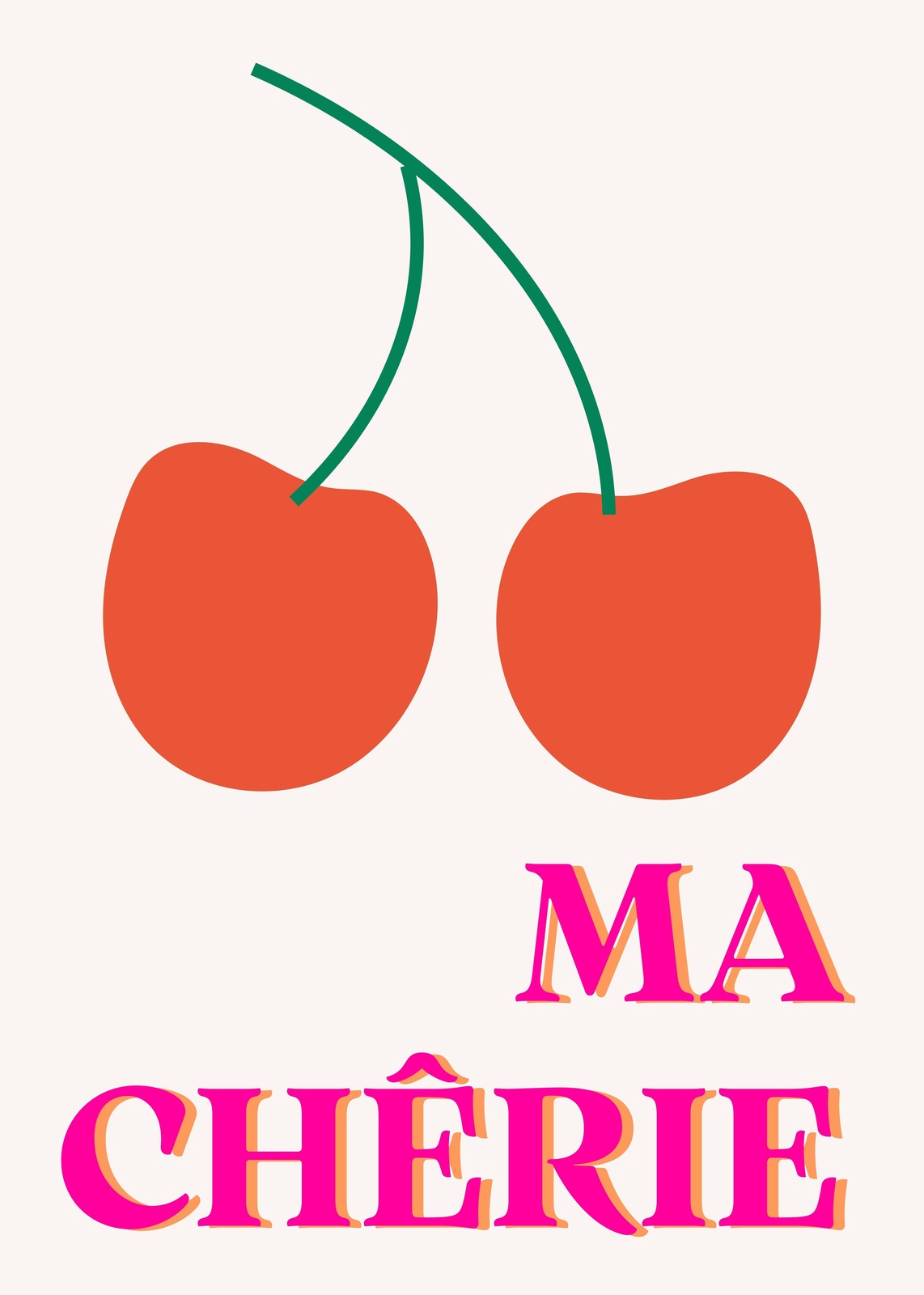 Chic Cherry 'Ma Chérie' Wall Art Wall Art