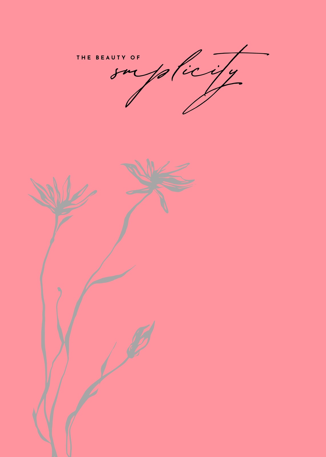 Minimalist Floral "Simplicity" Wall Art