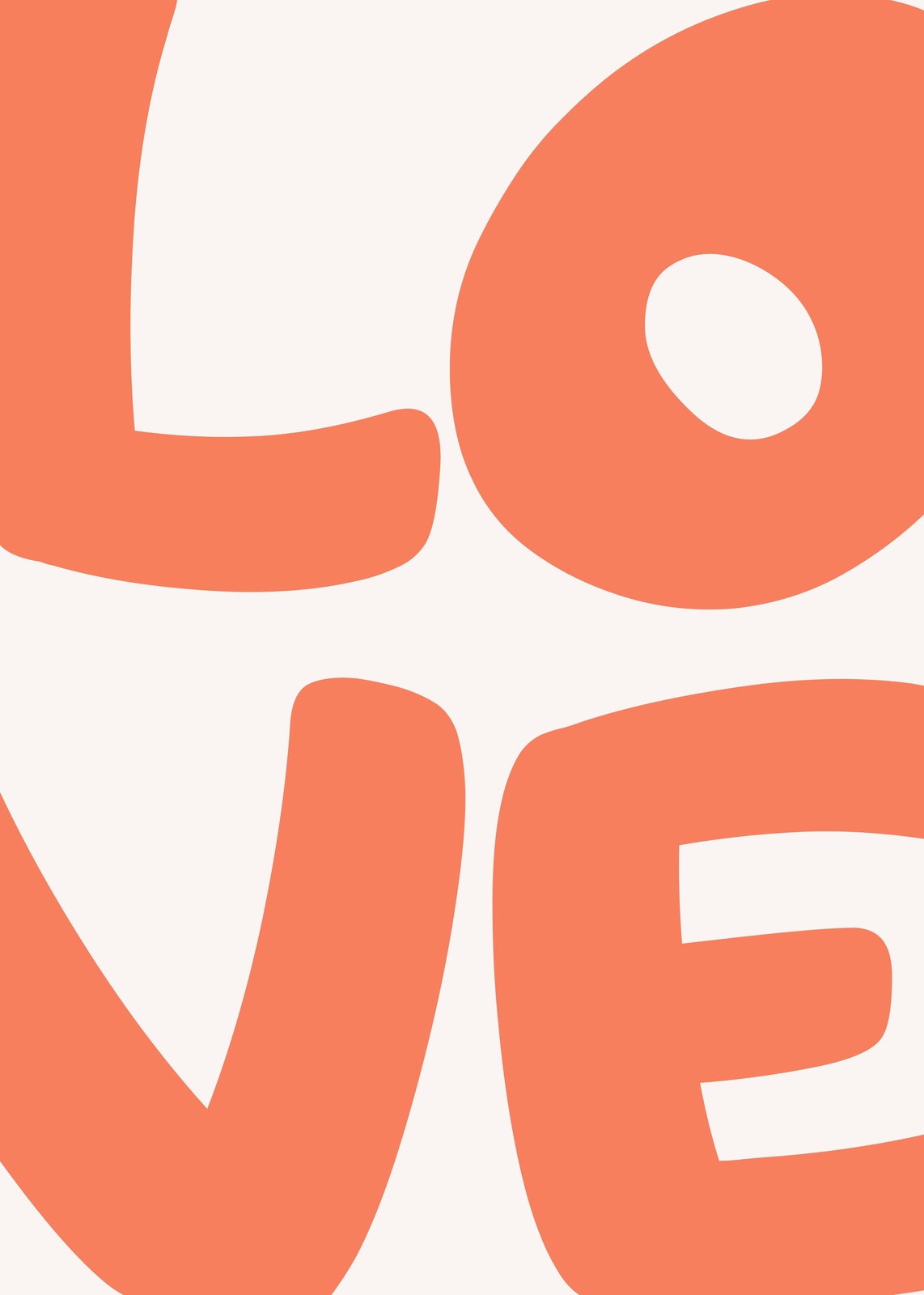 Bold "LOVE" Typography Wall Art
