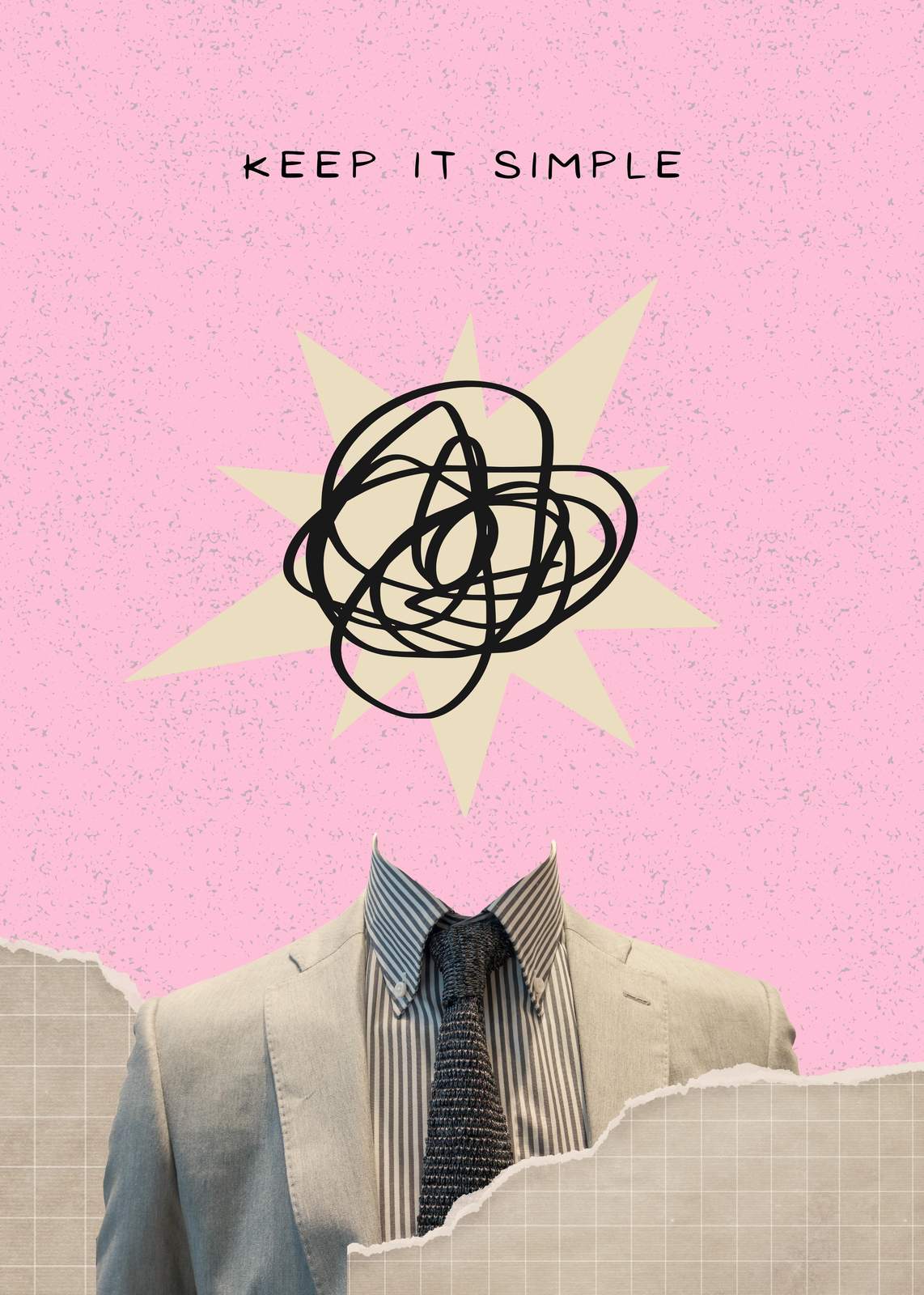 Abstract Chaos & Simplicity Suit Wall Art