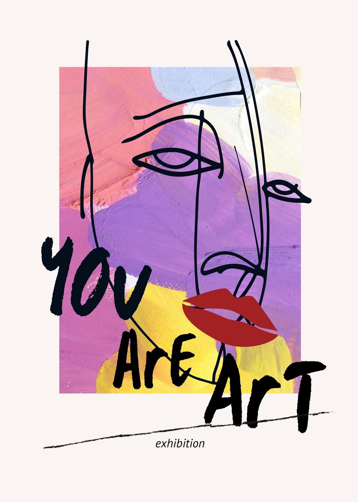 Abstract Face 'You Are Art' Wall Art