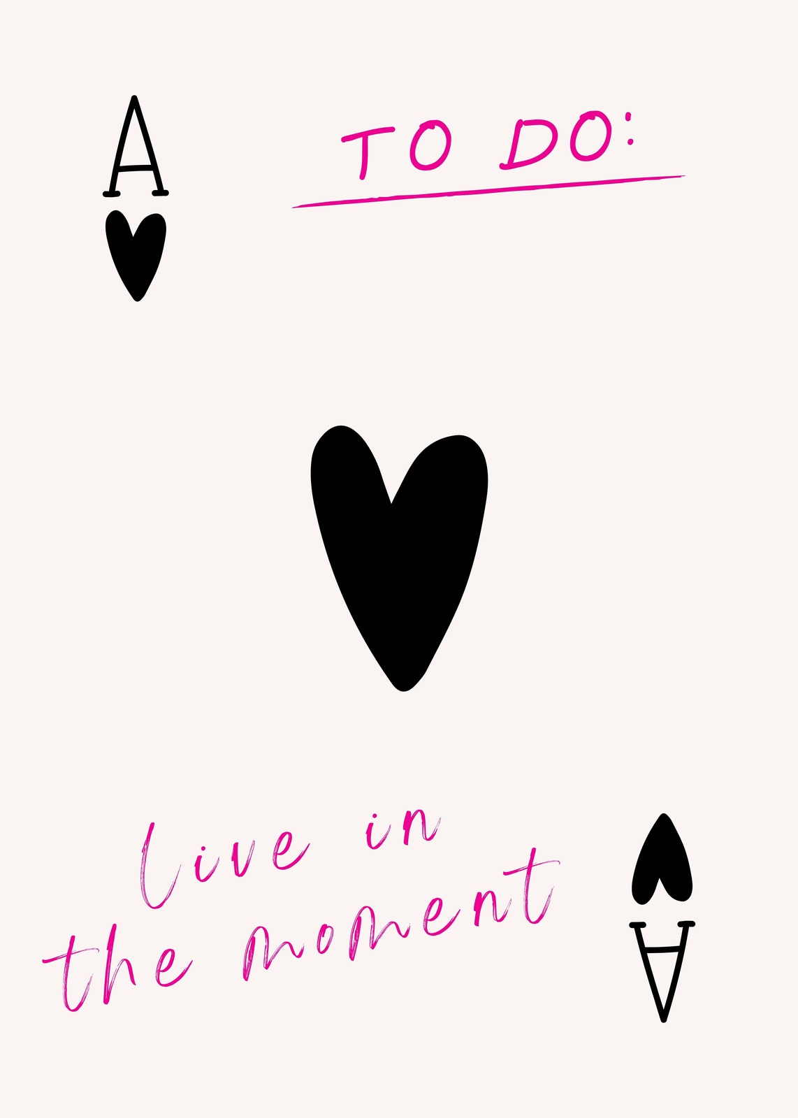 Ace of Hearts Live in the Moment Wall Art