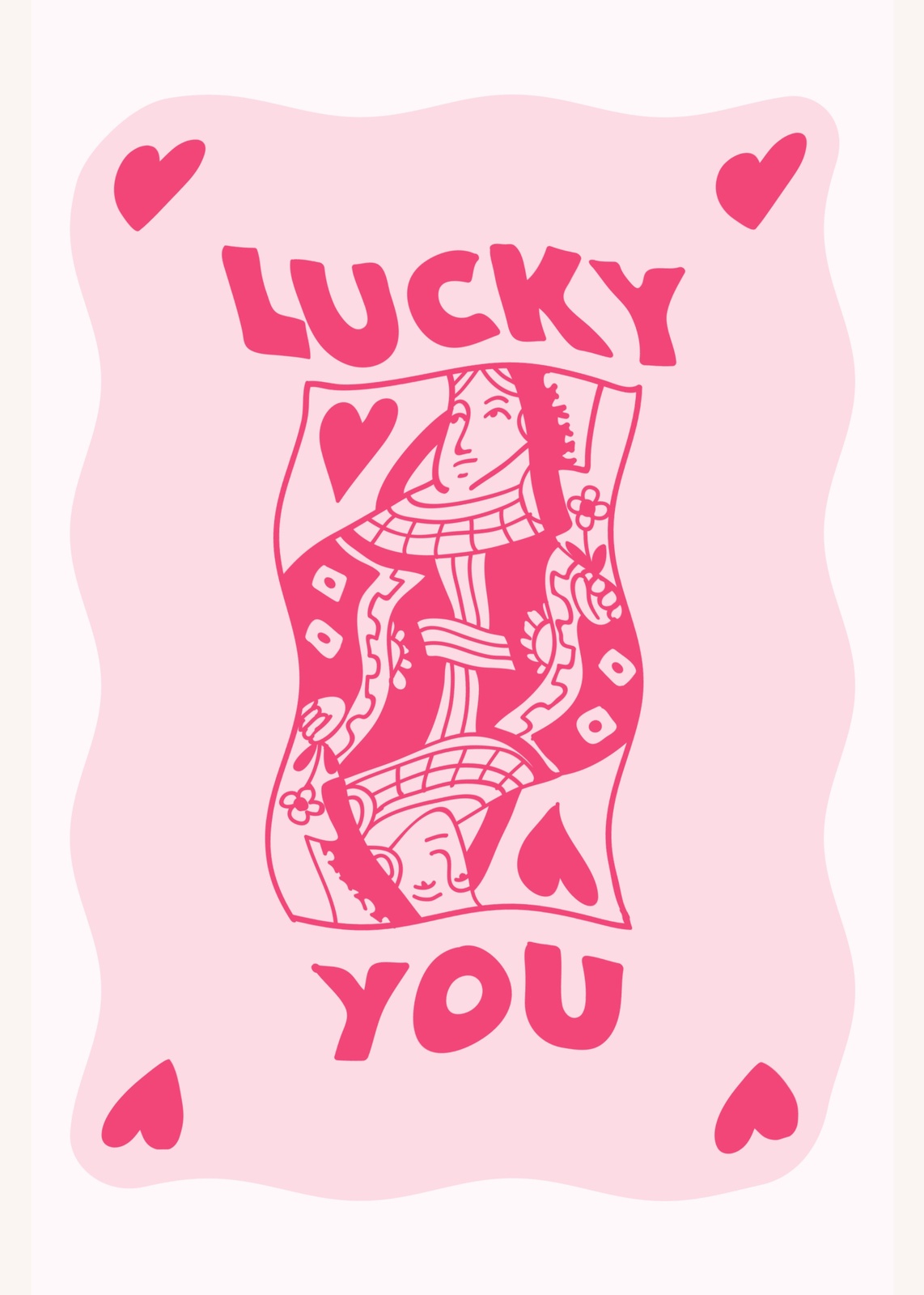 Lucky You Queen of Hearts Wall Art