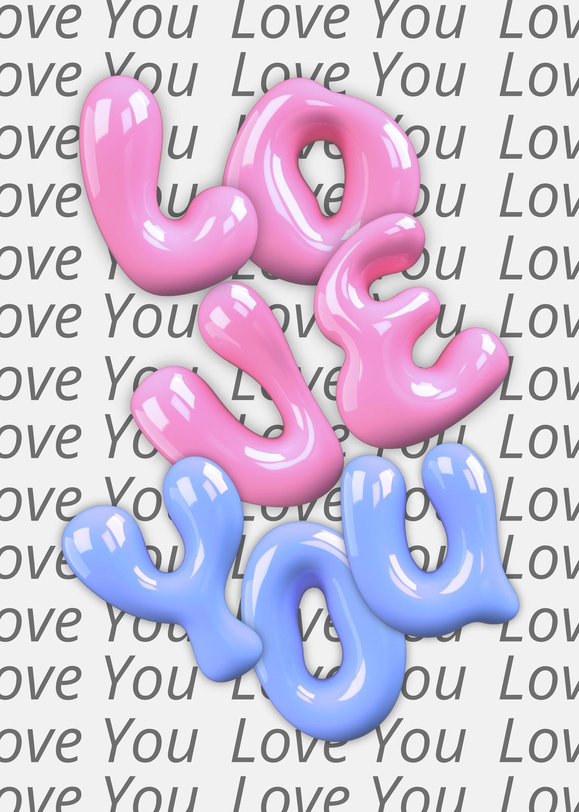 Balloons Love You Wall Art Wall Art