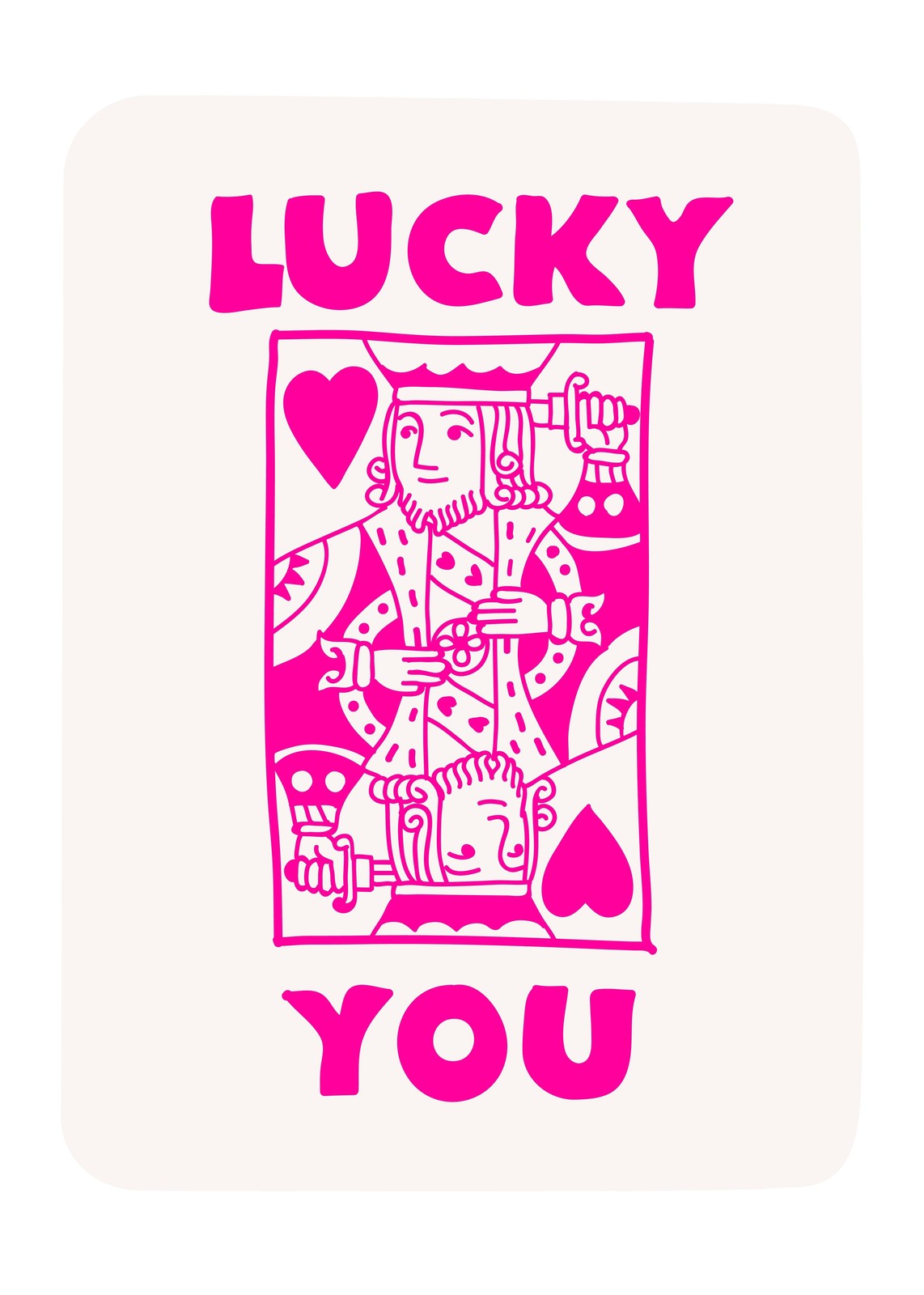 King of Hearts Lucky You Wall Art