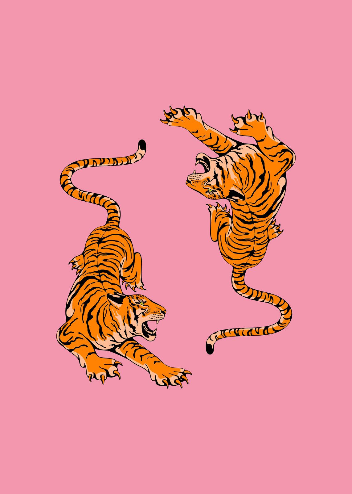 Dynamic Tigers Wall Art Wall Art