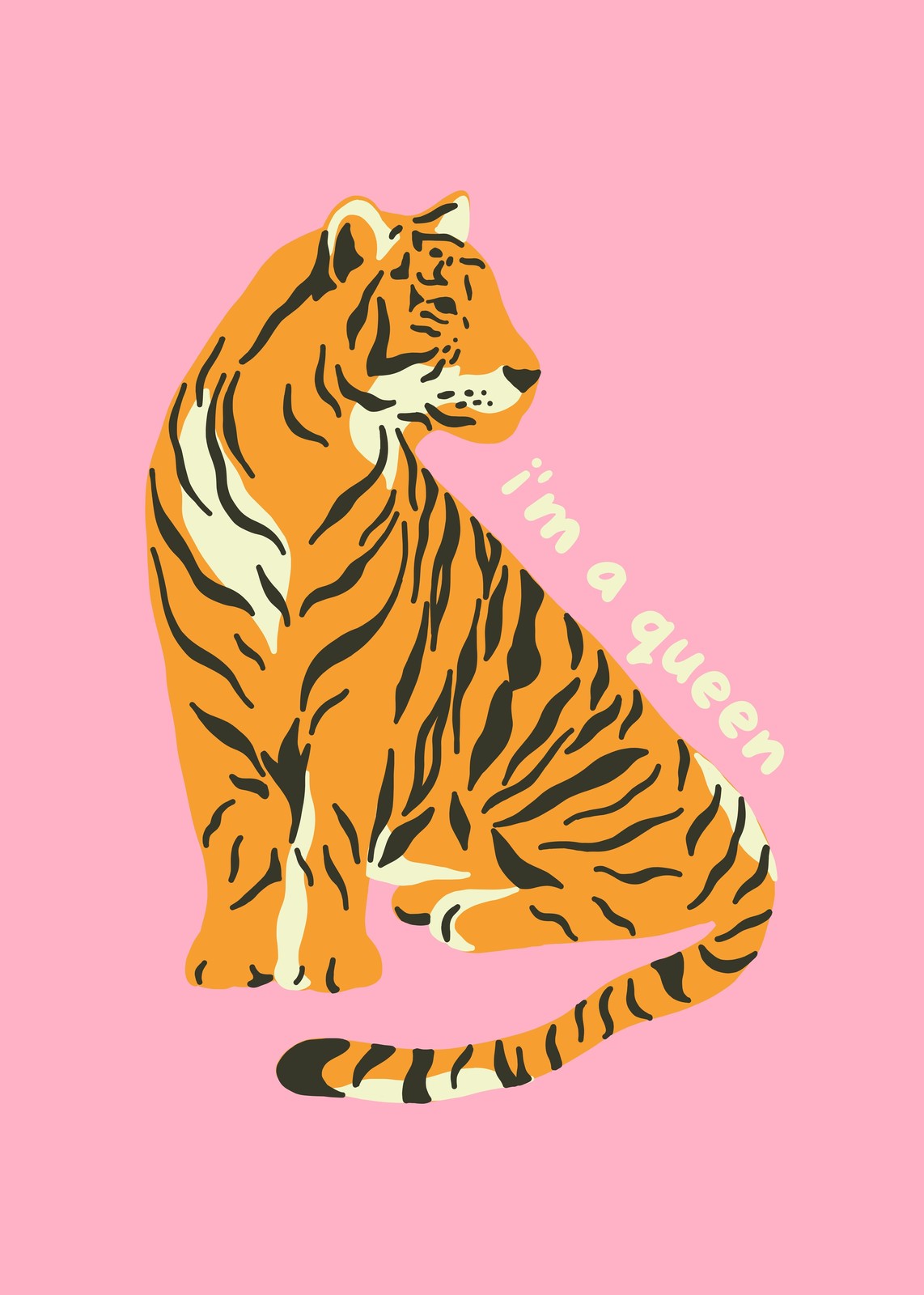 Empowered Tiger Queen Wall Art