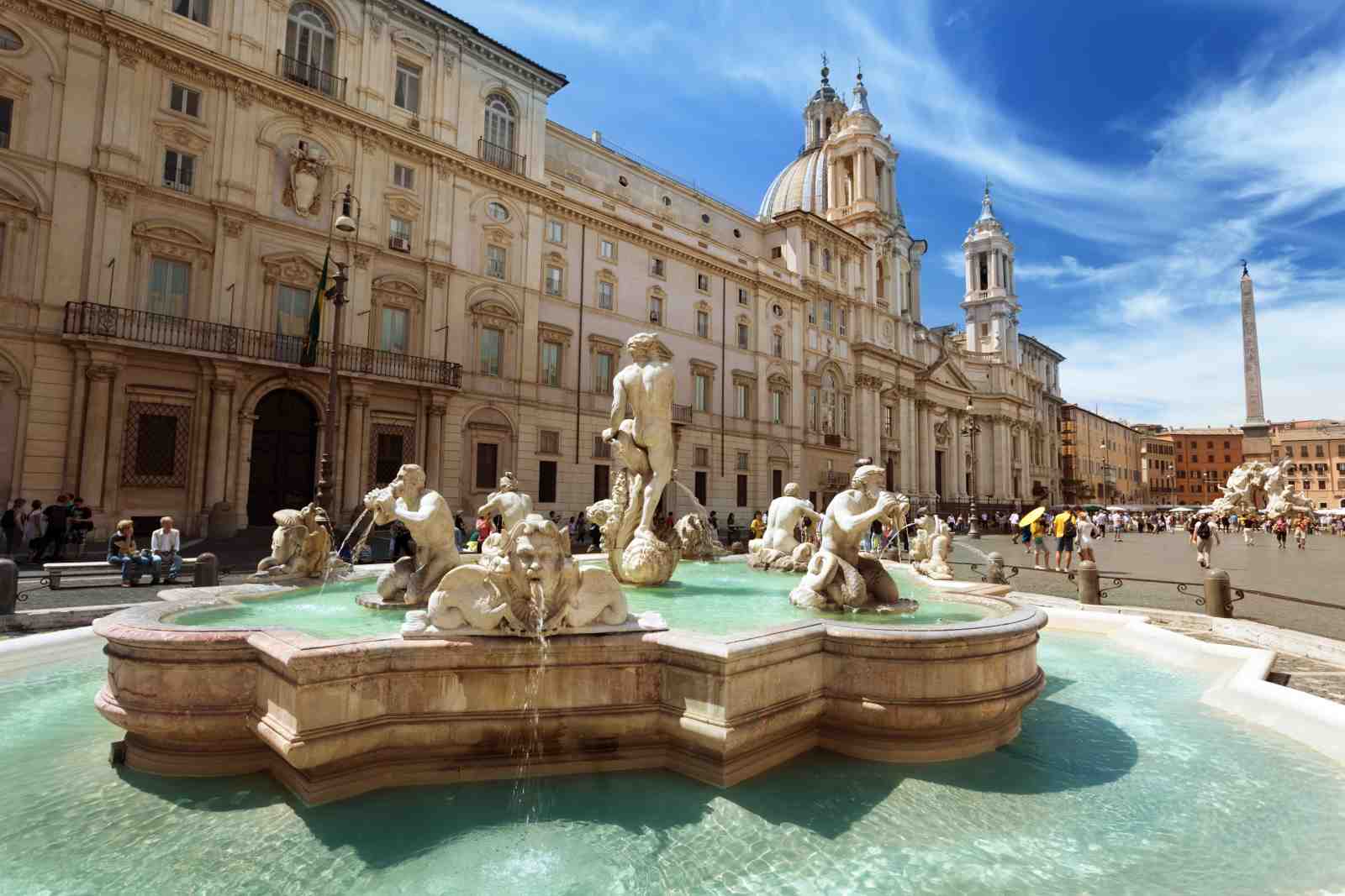 Fountain of Four Rivers Rome Wall Art