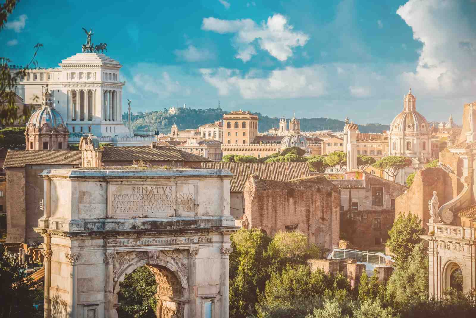 Majestic Rome Arch & Cityscape Wall Art