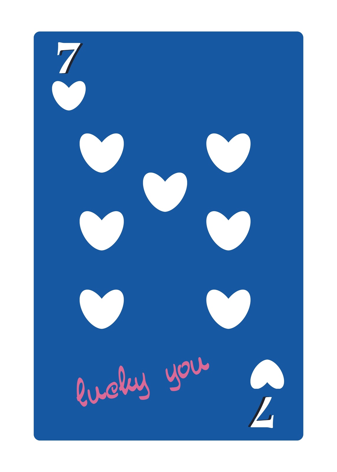 Lucky 7 Hearts Wall Art