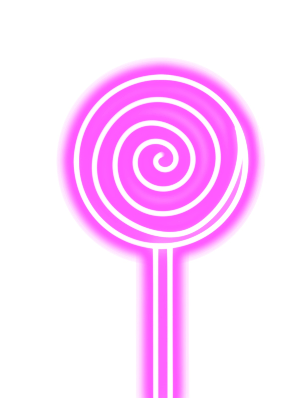 Vibrant Neon Swirl Lollipop Wall Art