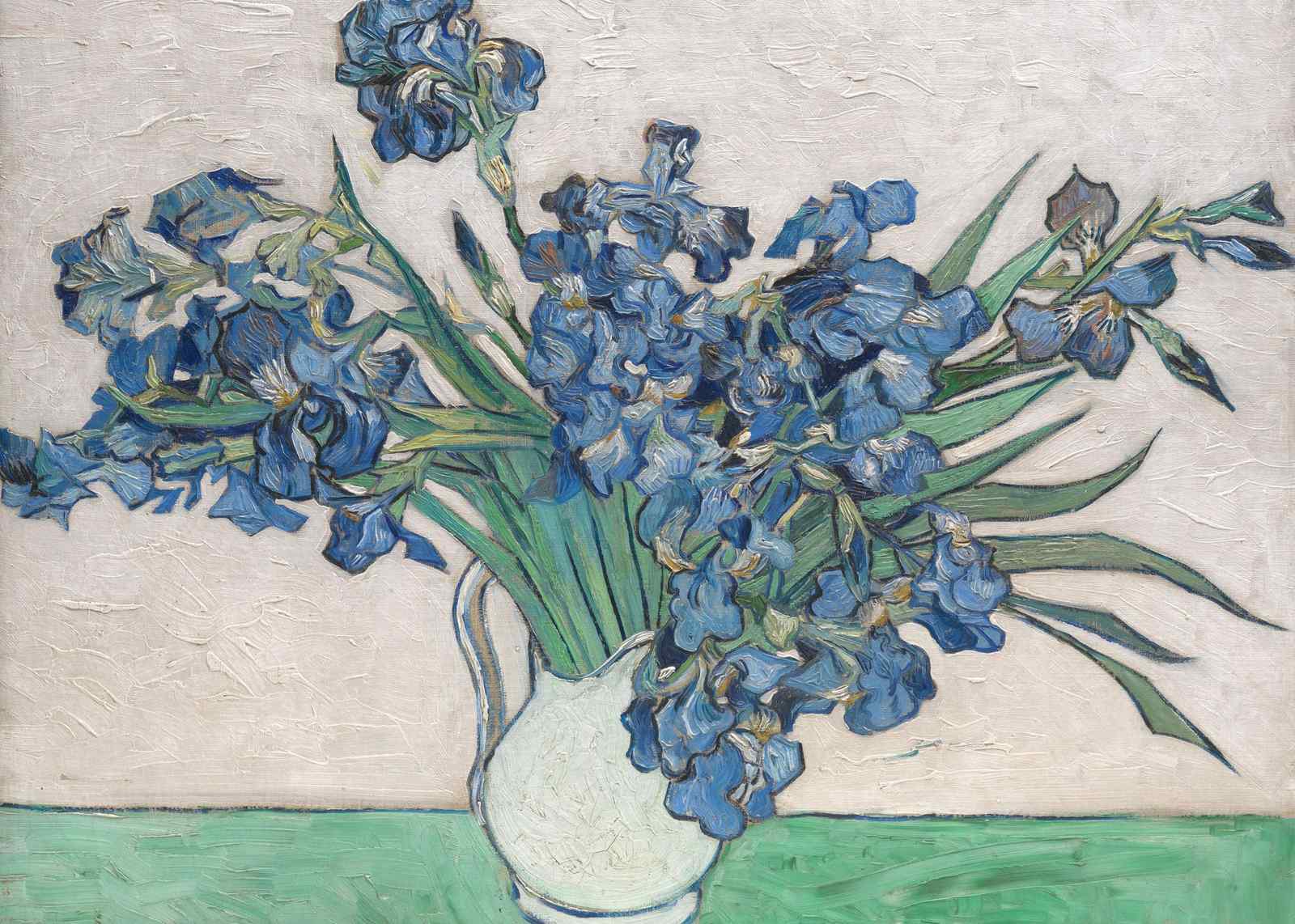 Van Gogh Irises Vibrant Blue Floral Wall Art