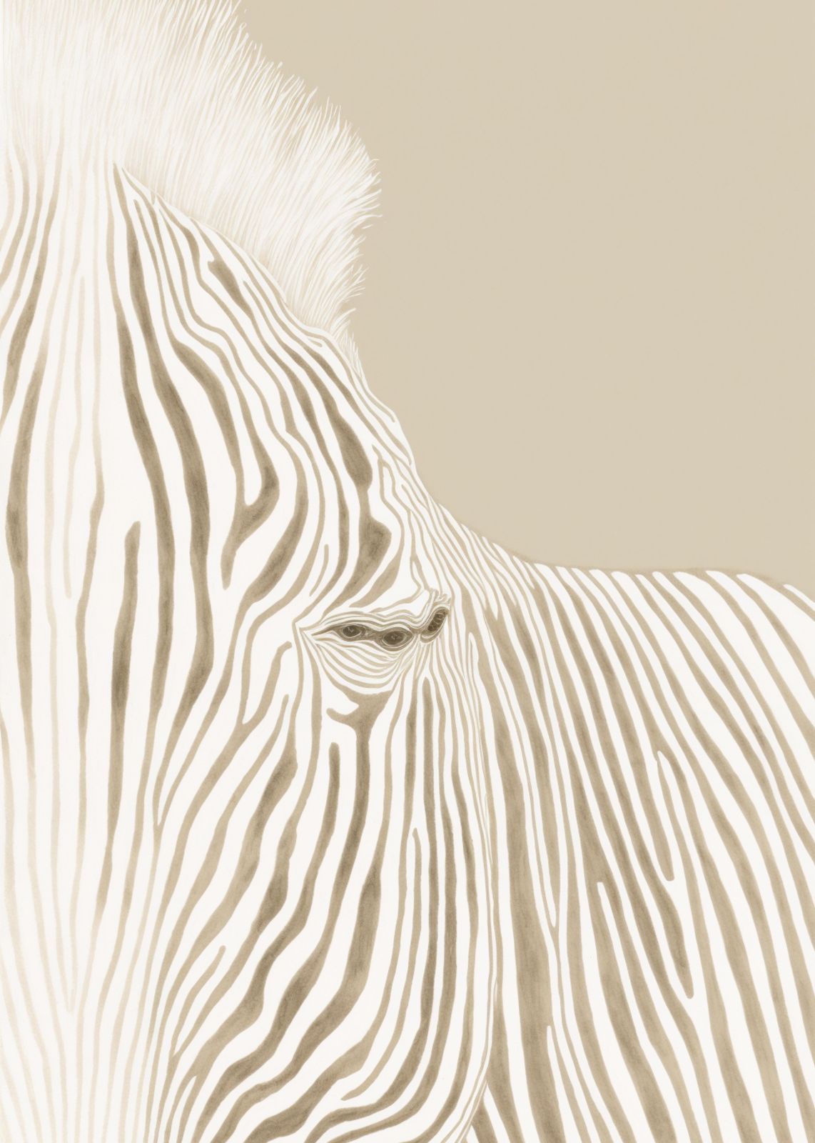 Elegant Zebra Eye Close-Up Wall Art