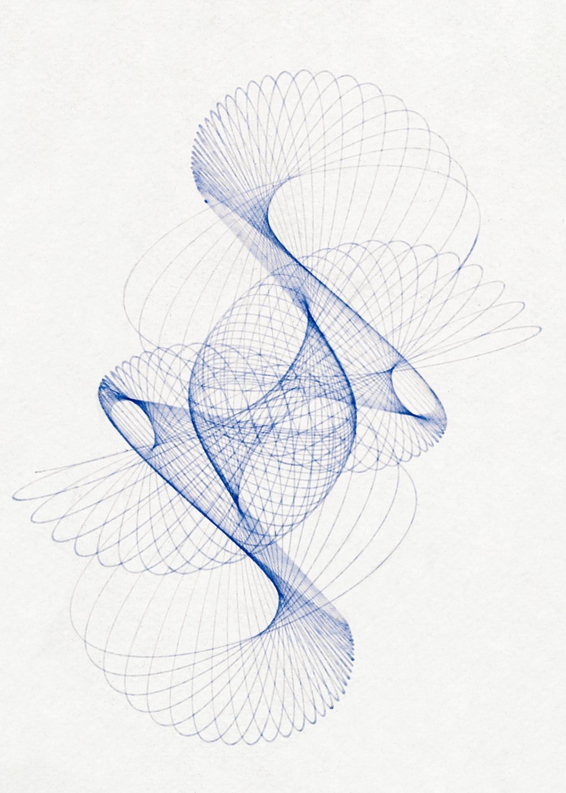 Abstract Blue Spirograph Art Wall Art