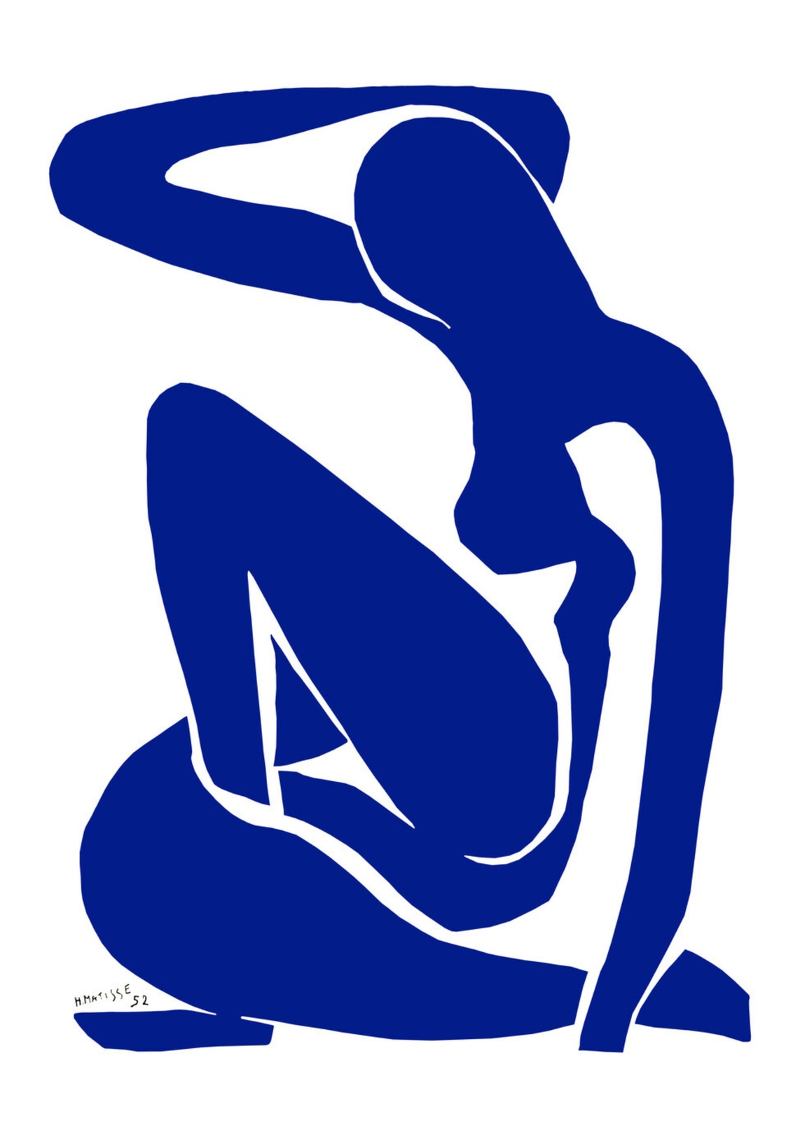 Blue Nude Matisse Inspired Wall Art
