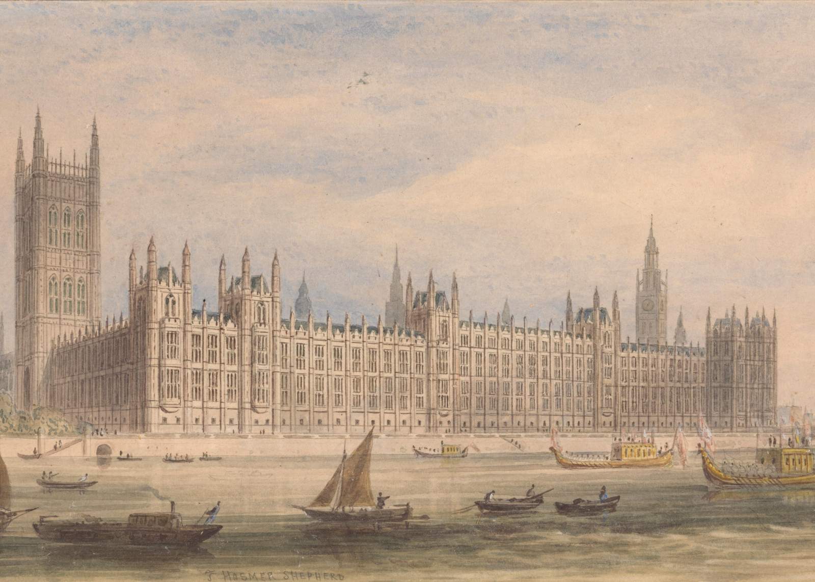 Vintage London Houses of Parliament Wall Art