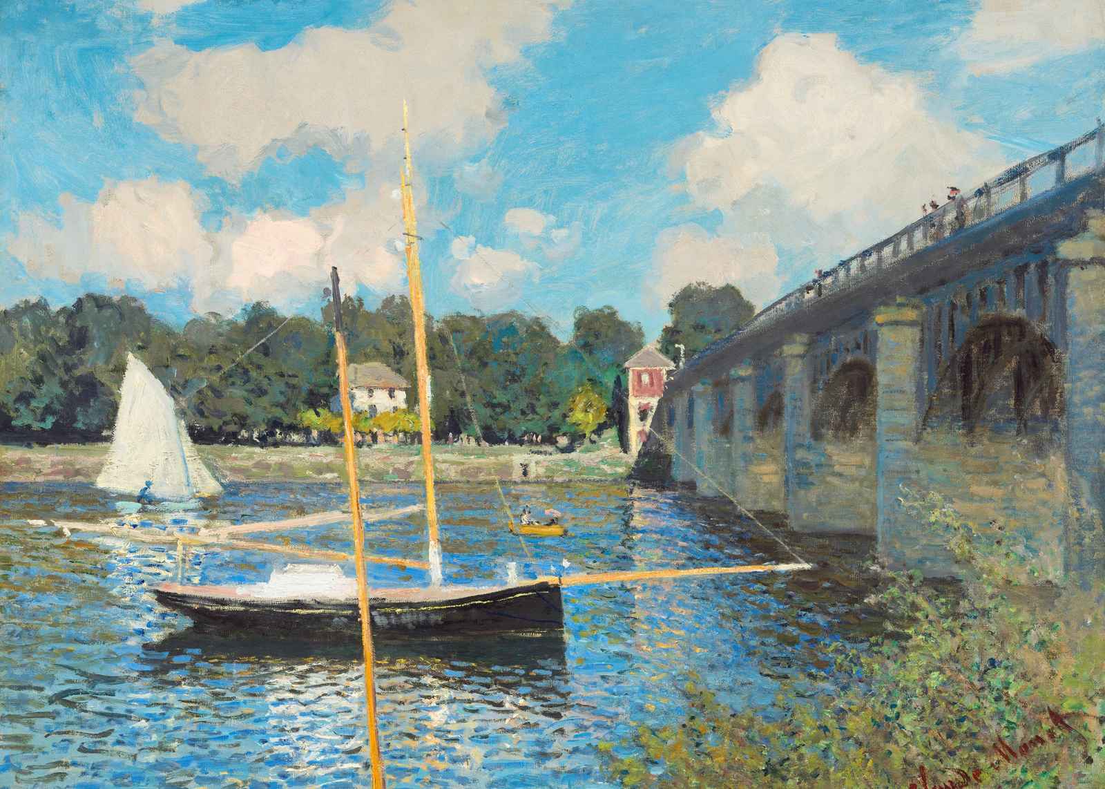 Monet's Bridge Over River Wall Art