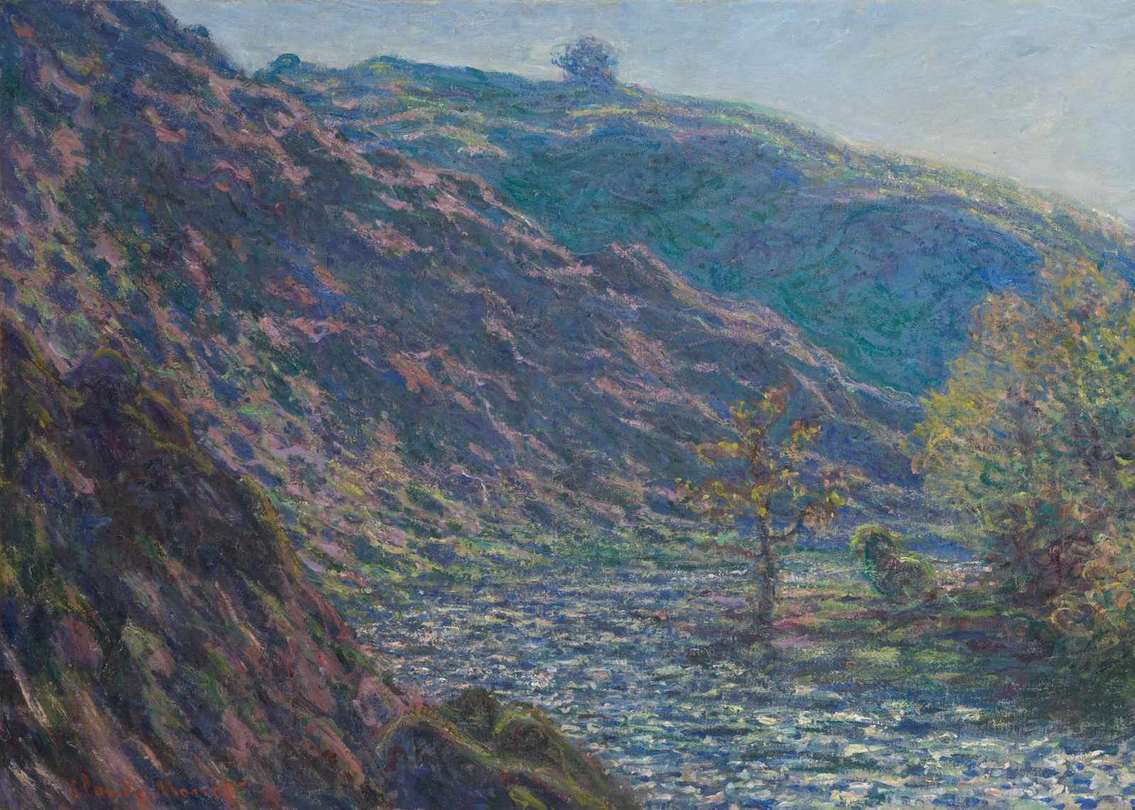 Impressionist River Landscape Wall Art