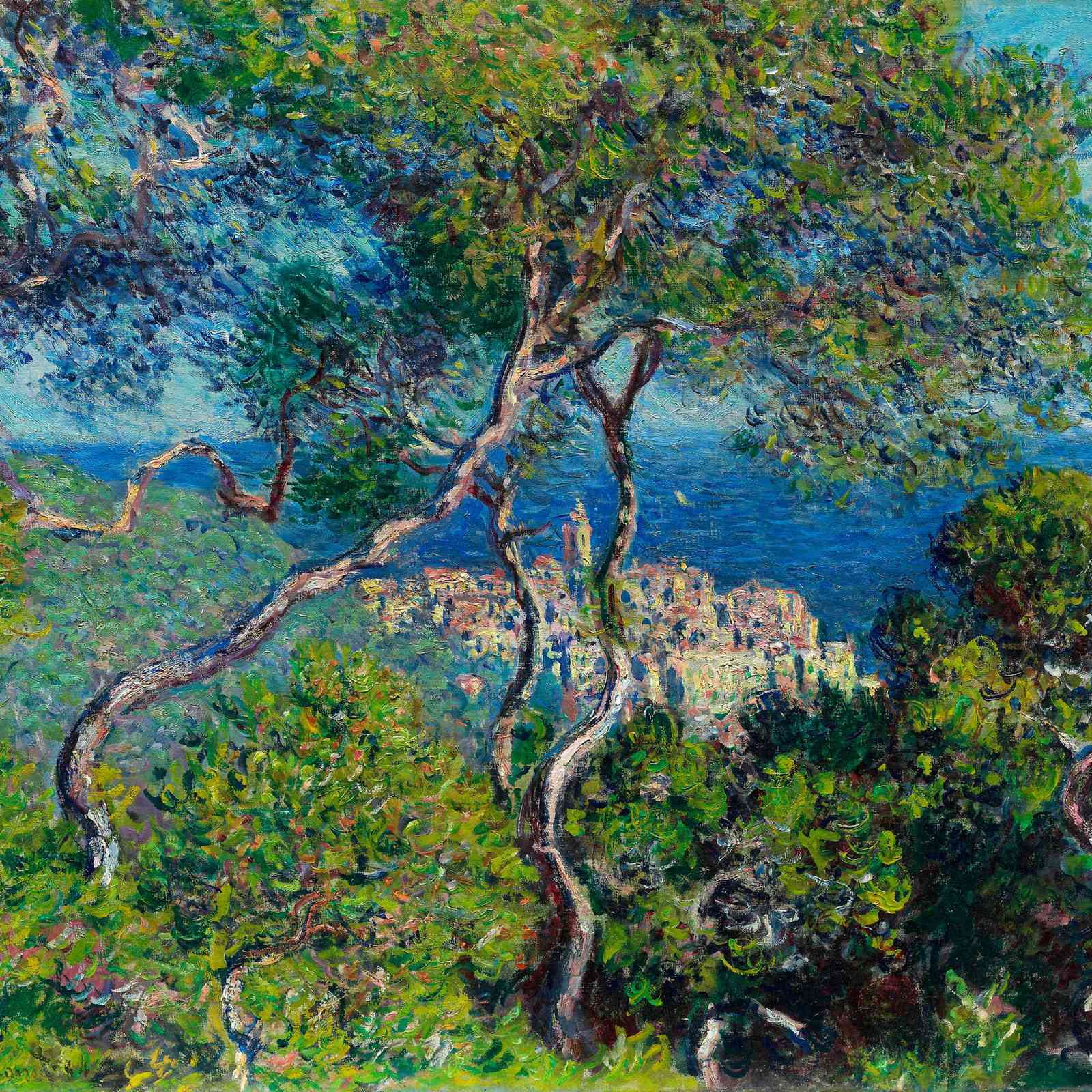 Impressionist Coastal Town Wall Art